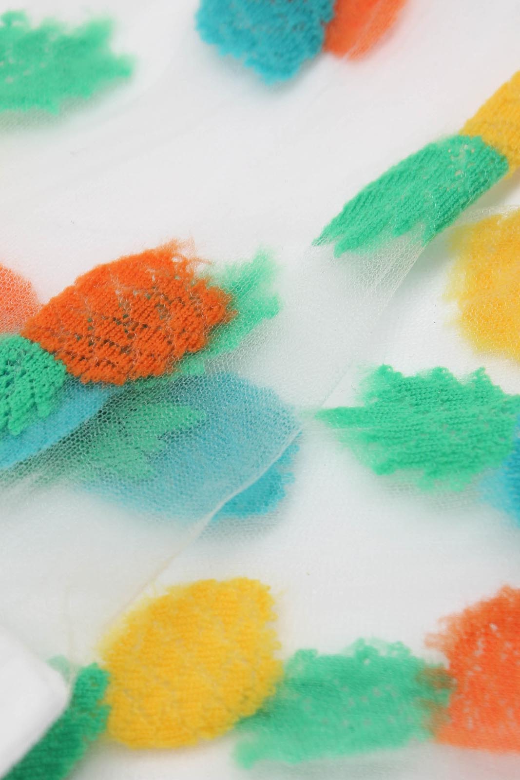 Tropical pineapple sheer socks_2