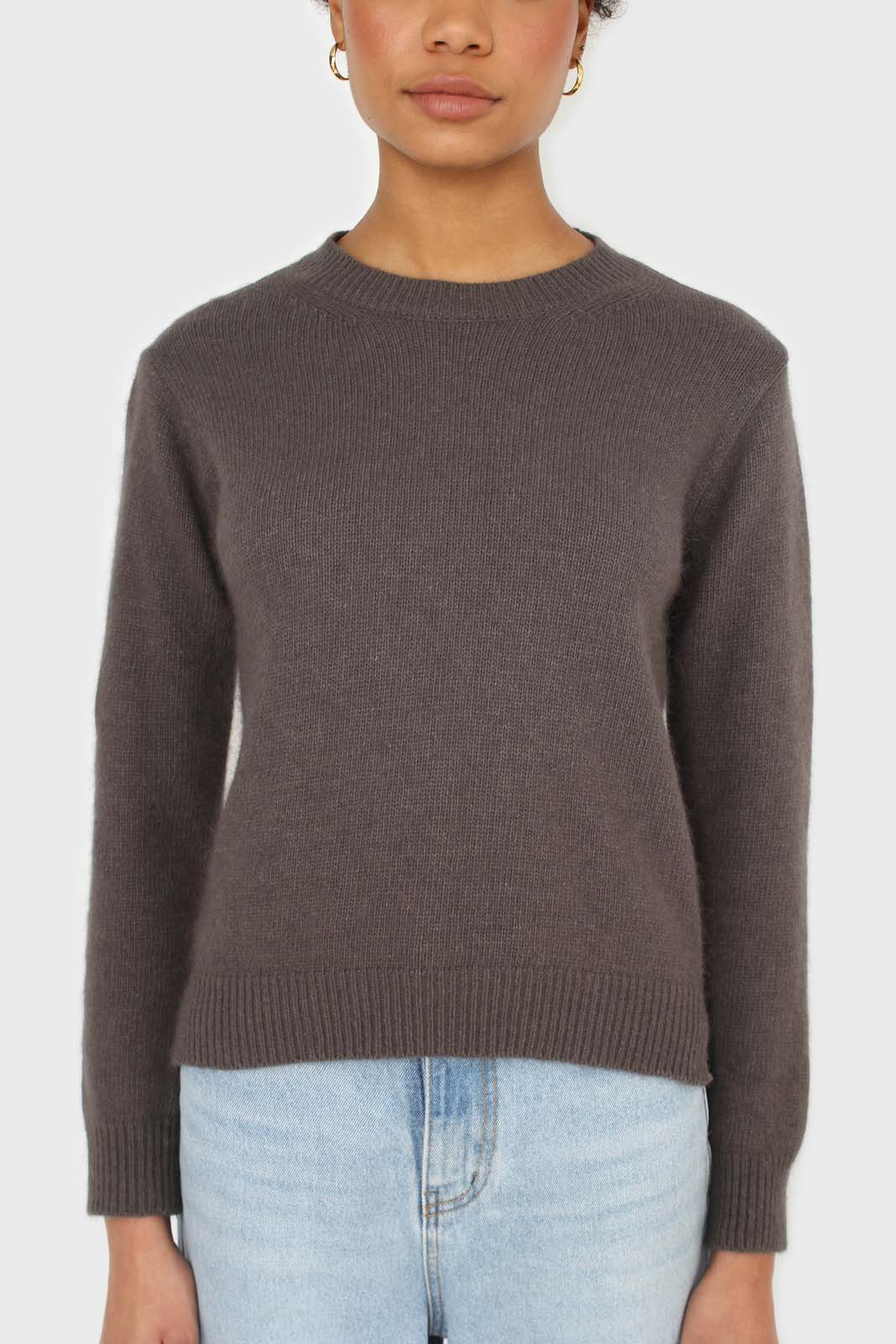 Charcoal grey angora crew neck jumper_2