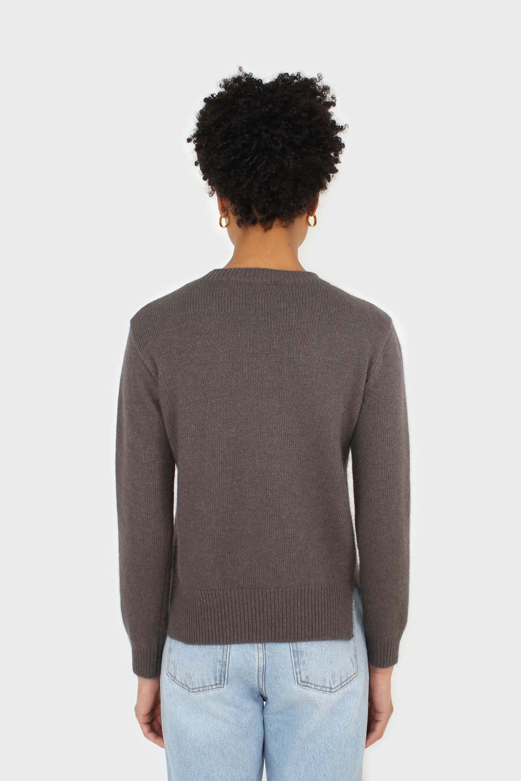 Charcoal grey angora crew neck jumper_3