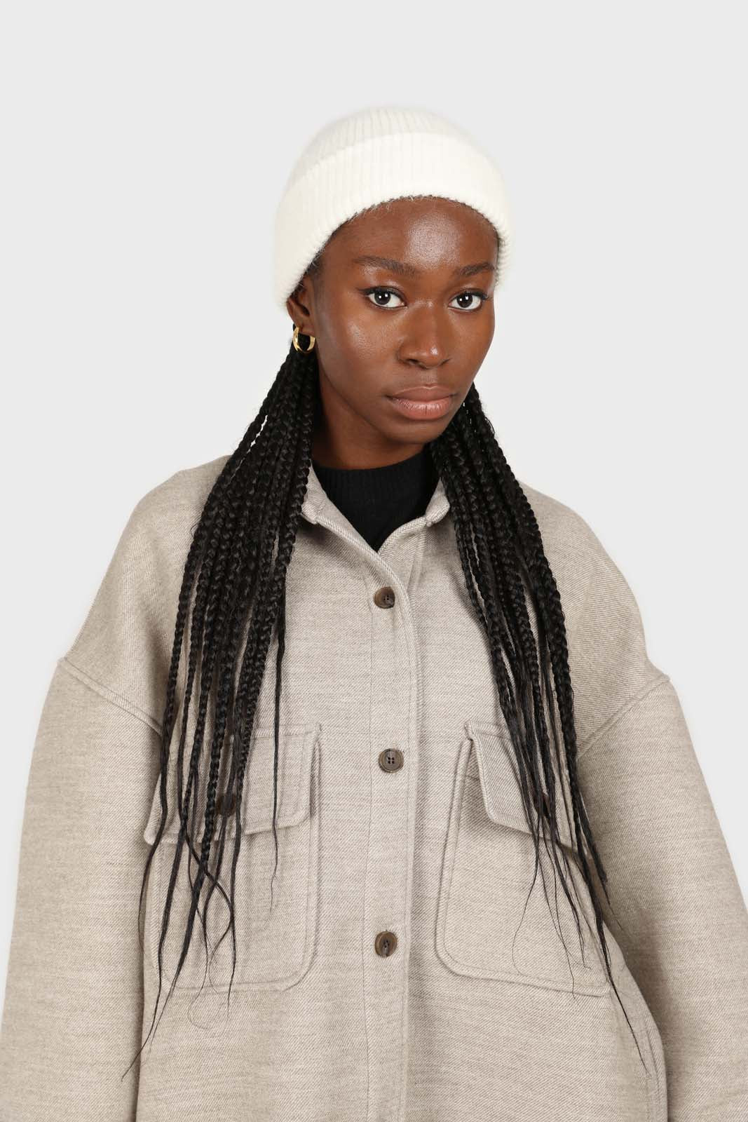 White mohair beanie hat_2