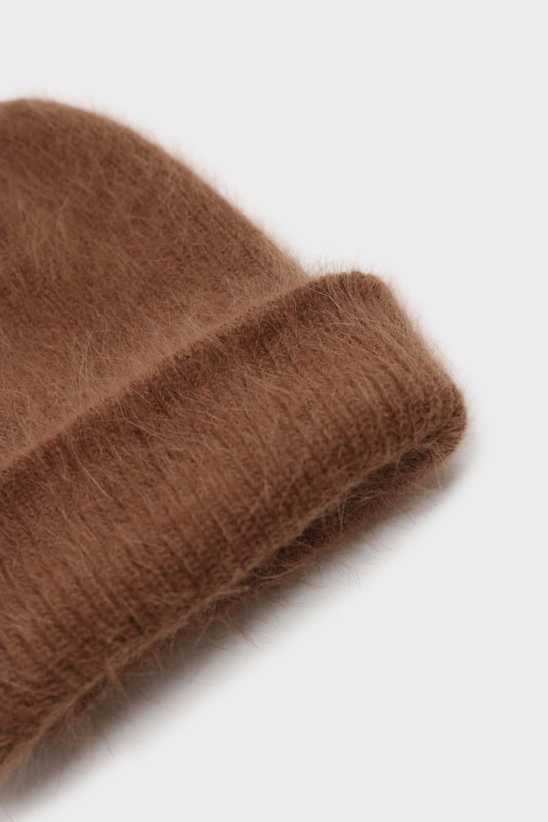 Camel mohair beanie hat_2