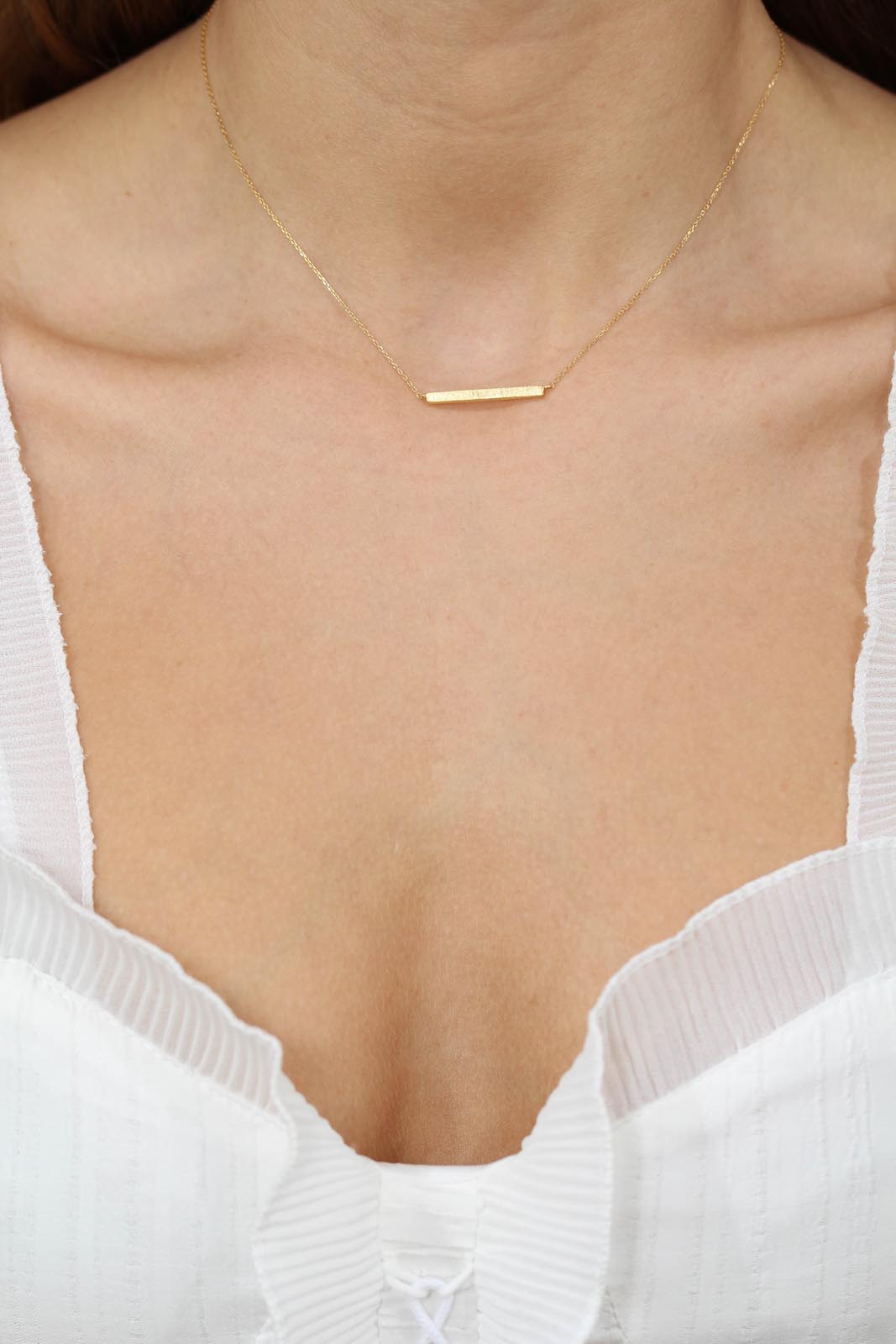 Charm necklace - Gold bar_2