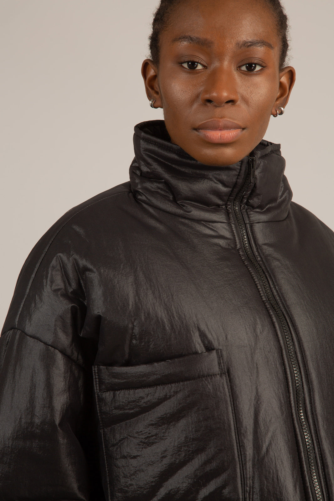 Black and ivory faux fur lined jacket_10