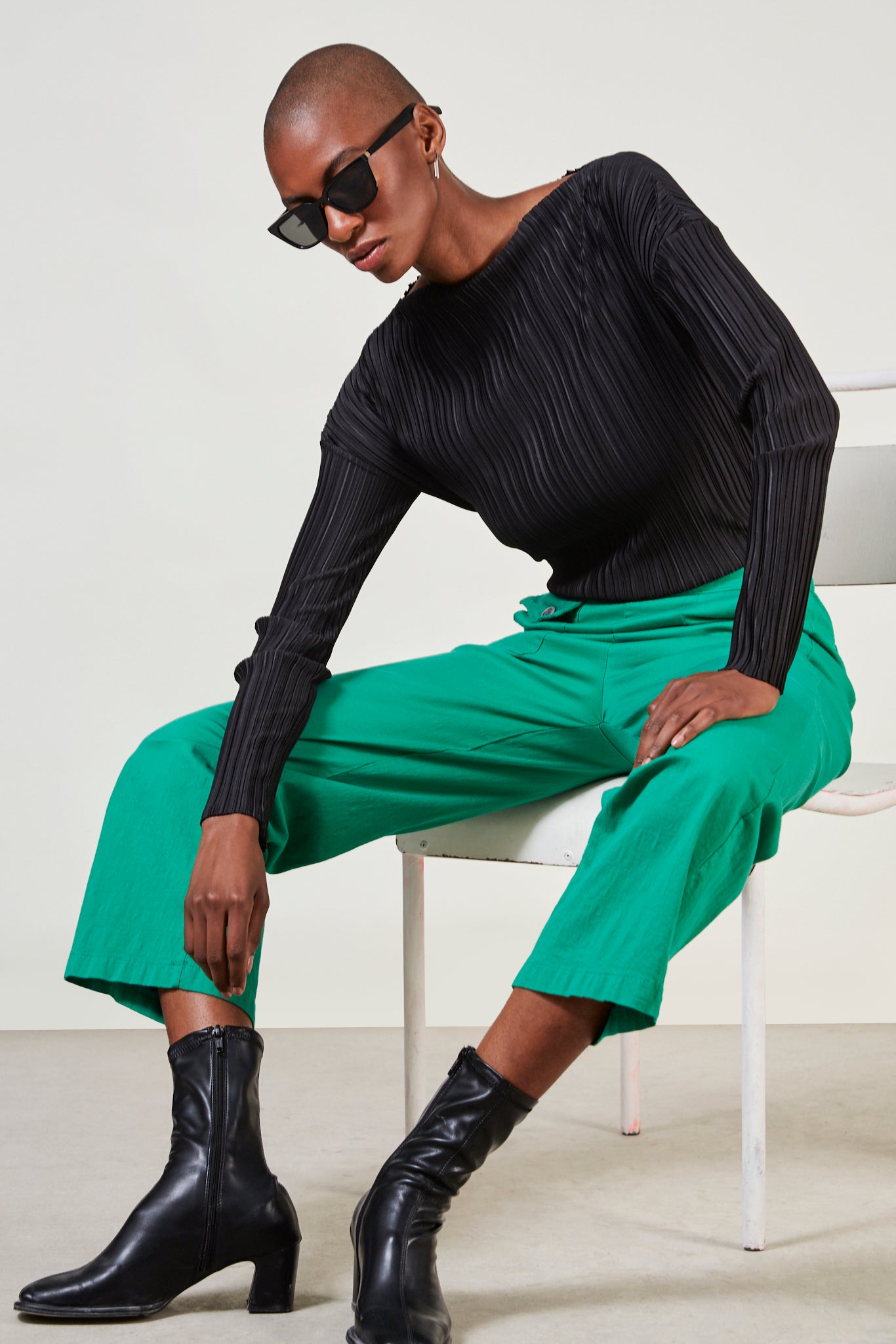 Green wide leg trousers_6
