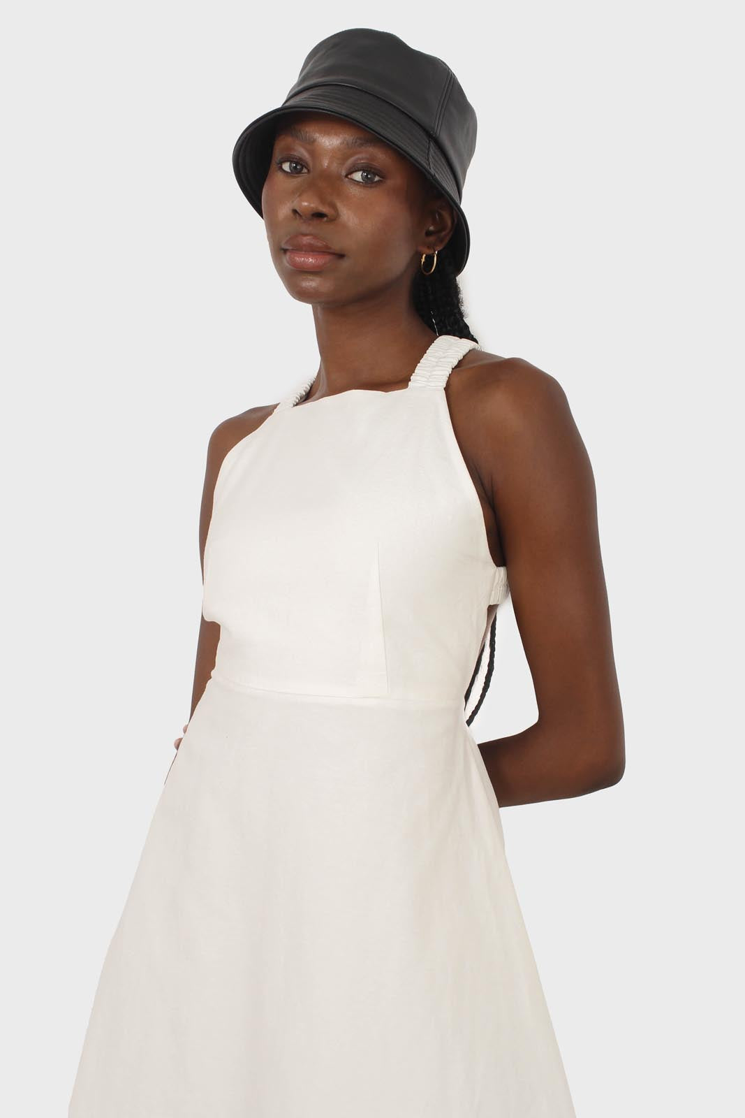 White open cross back dress_6