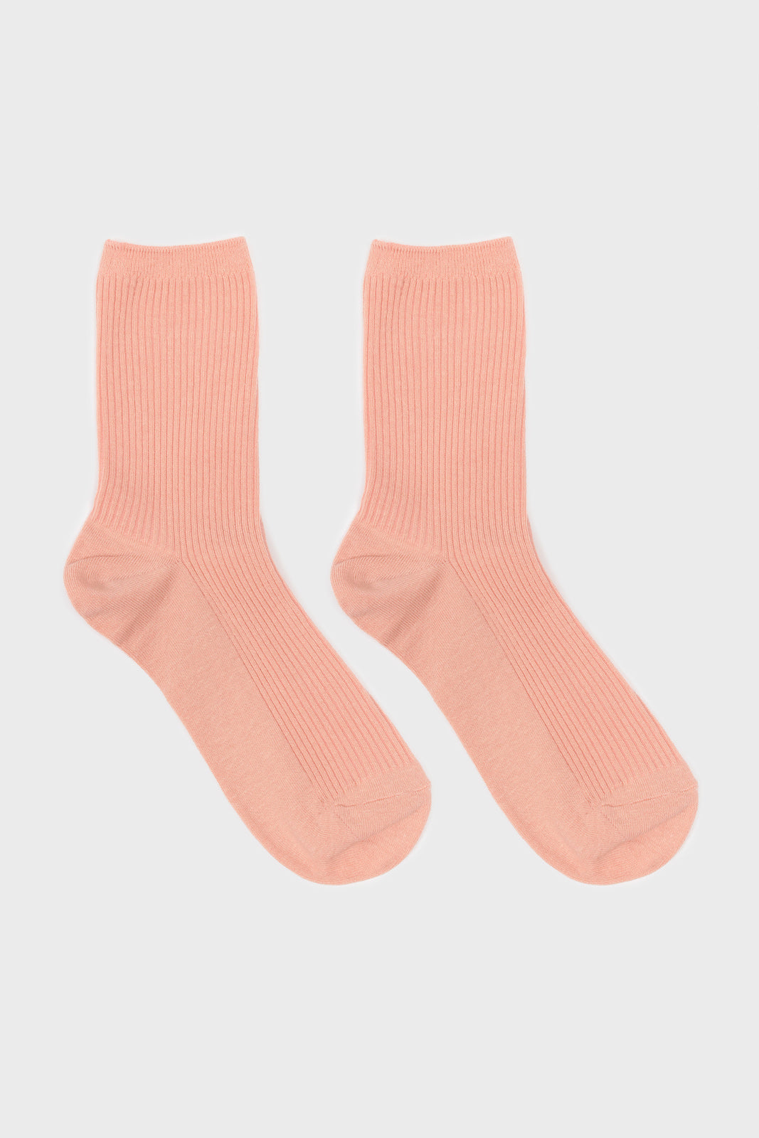 Baby pink classic ribbed socks_2