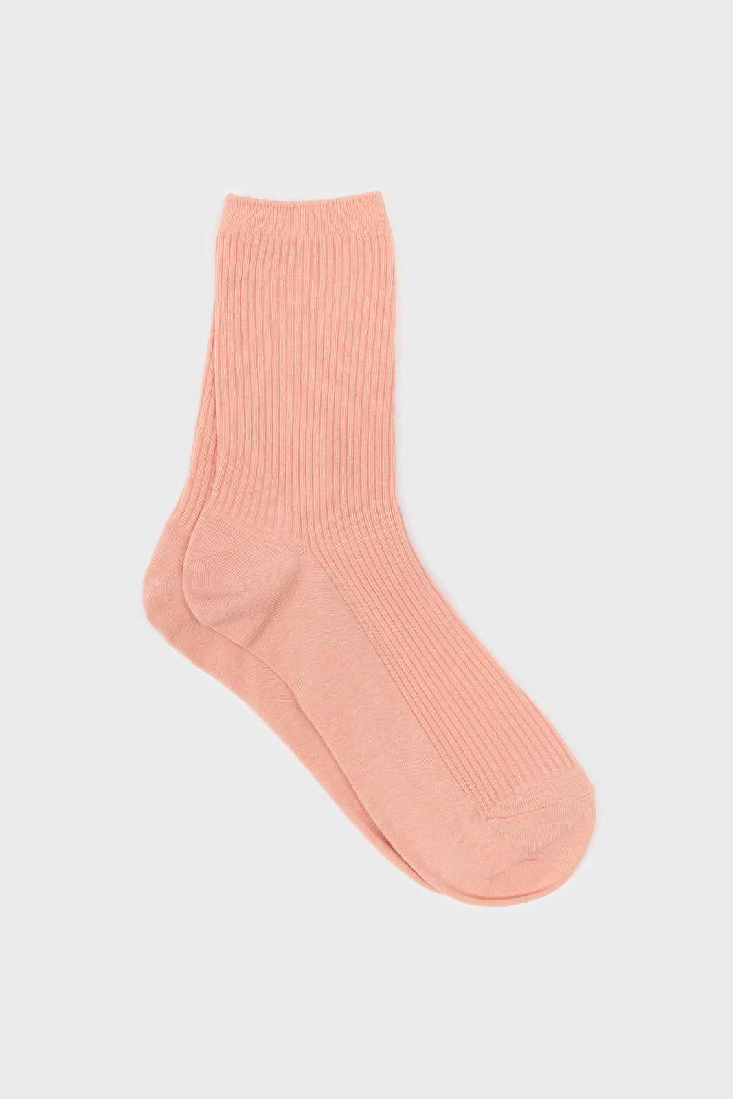 Baby pink classic ribbed socks_1