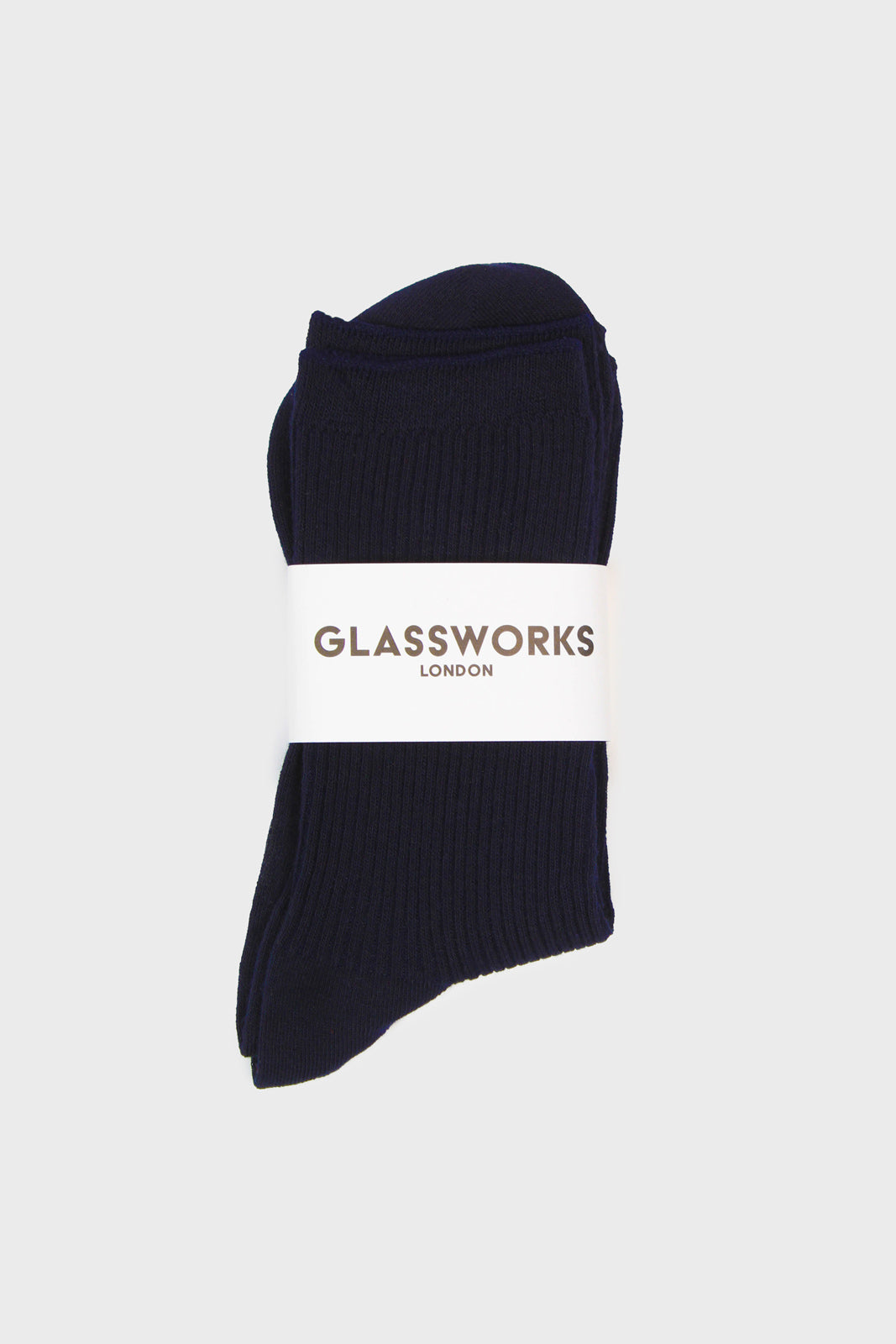 Navy blue classic ribbed socks_4
