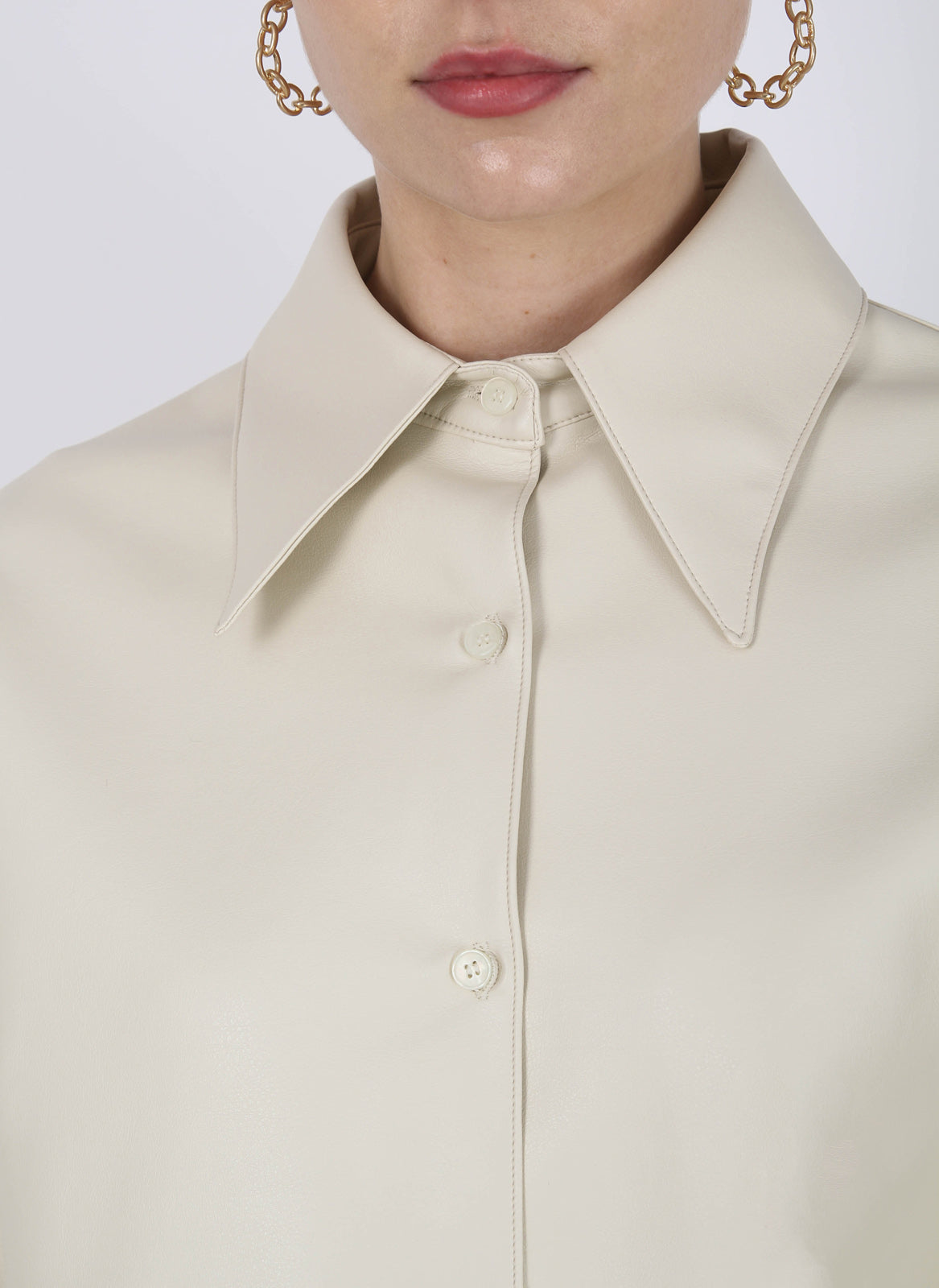 Cream vegan leather cropped shirt jacket_2