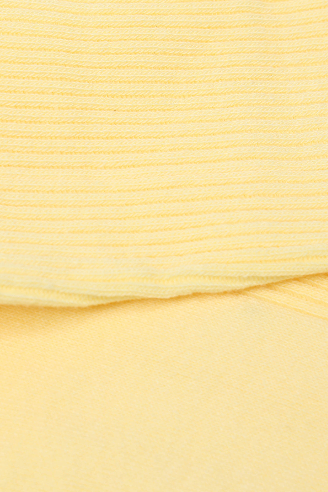 Pale yellow classic ribbed socks_4