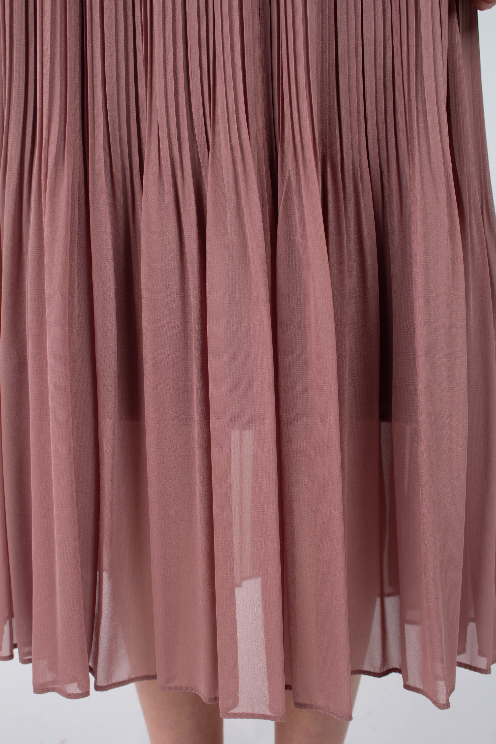 Dusty rose silky micro pleat maxi skirt_3