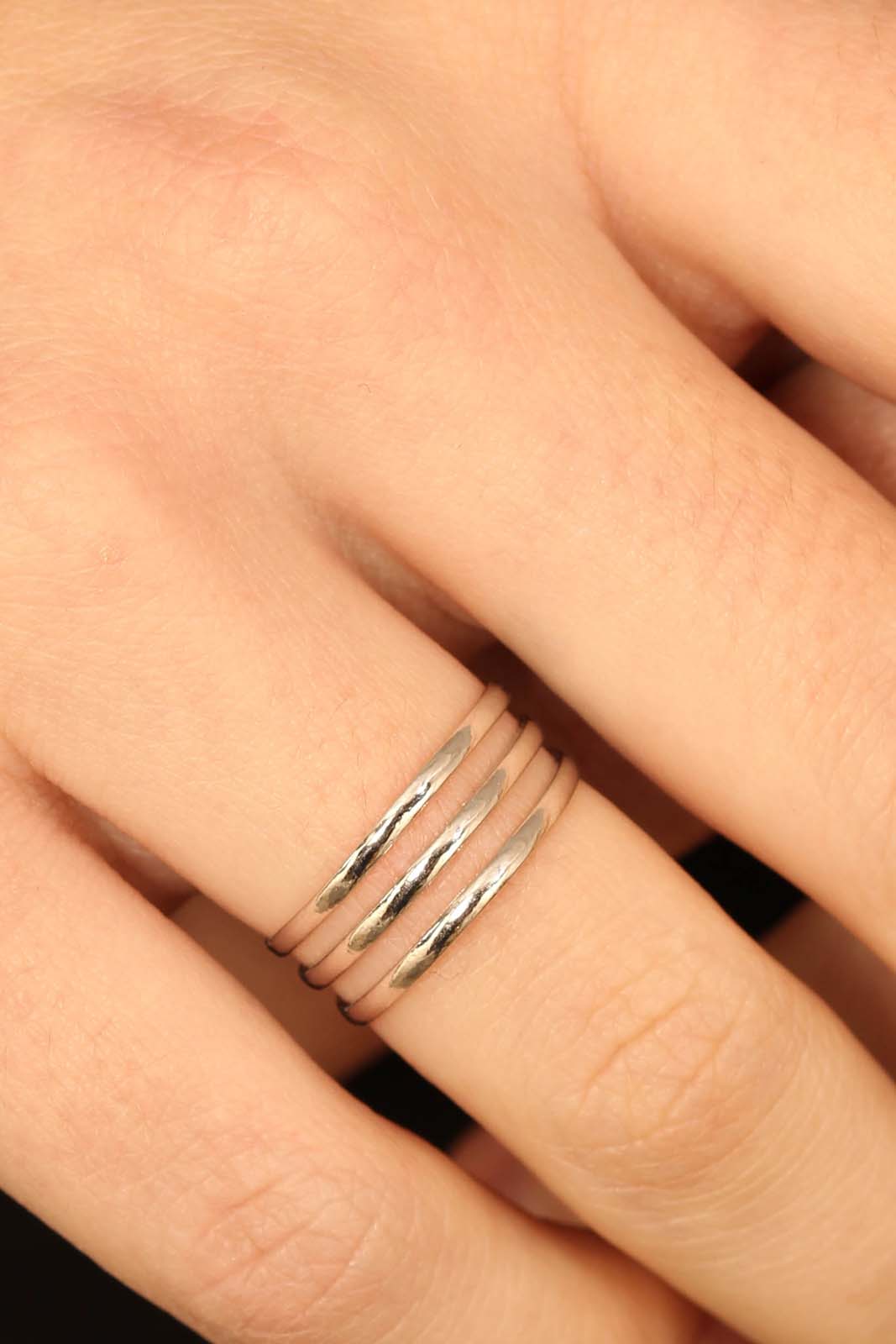 Silver mini triple tier ring_2