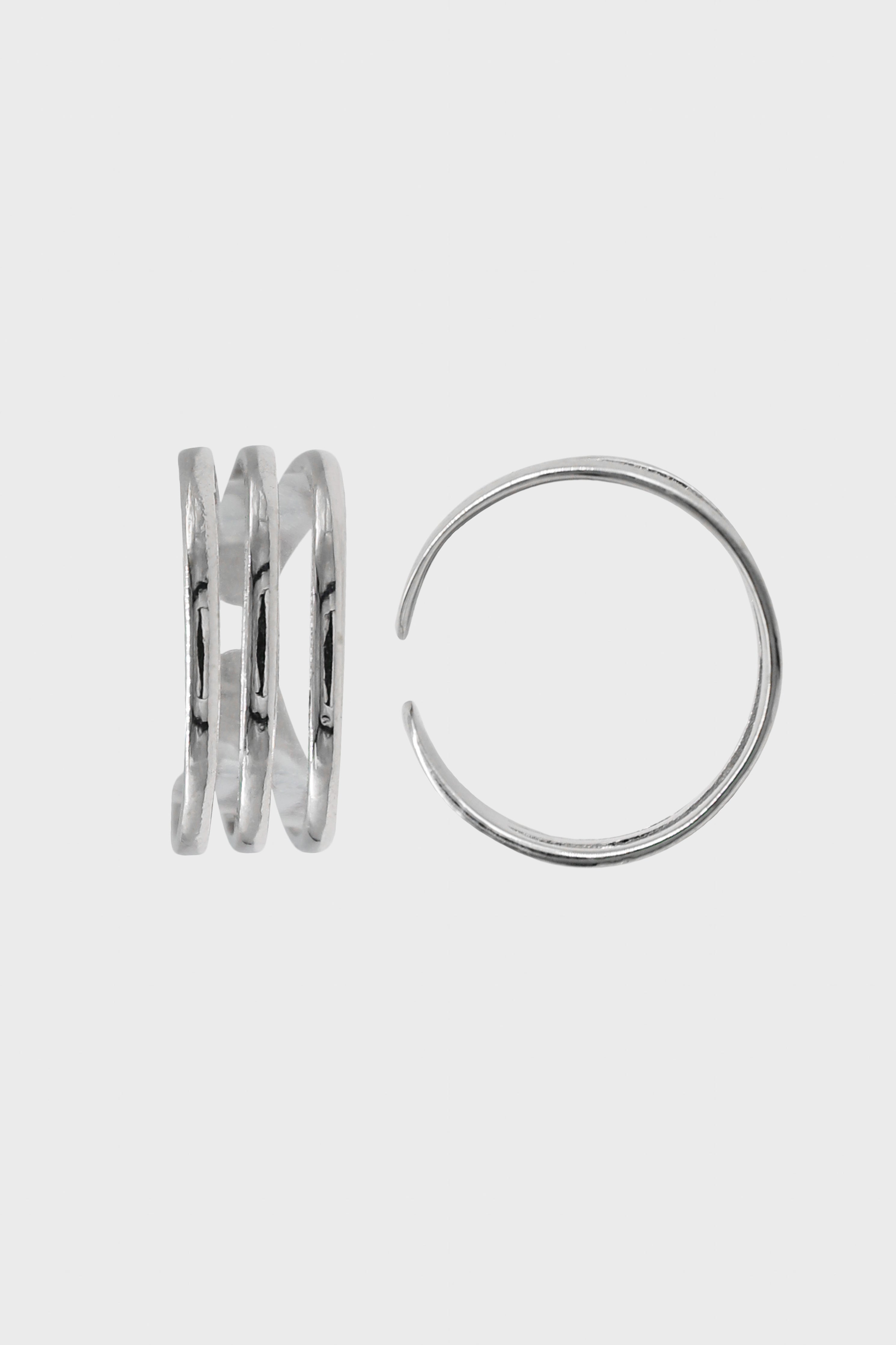 Silver mini triple tier ring_4