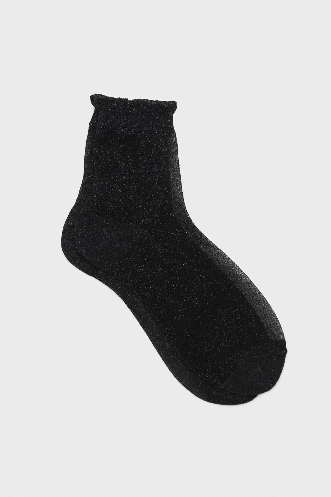 Black glitter superstar socks_1