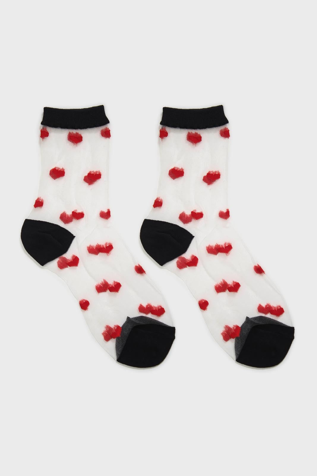 Black and red sheer heart socks_3