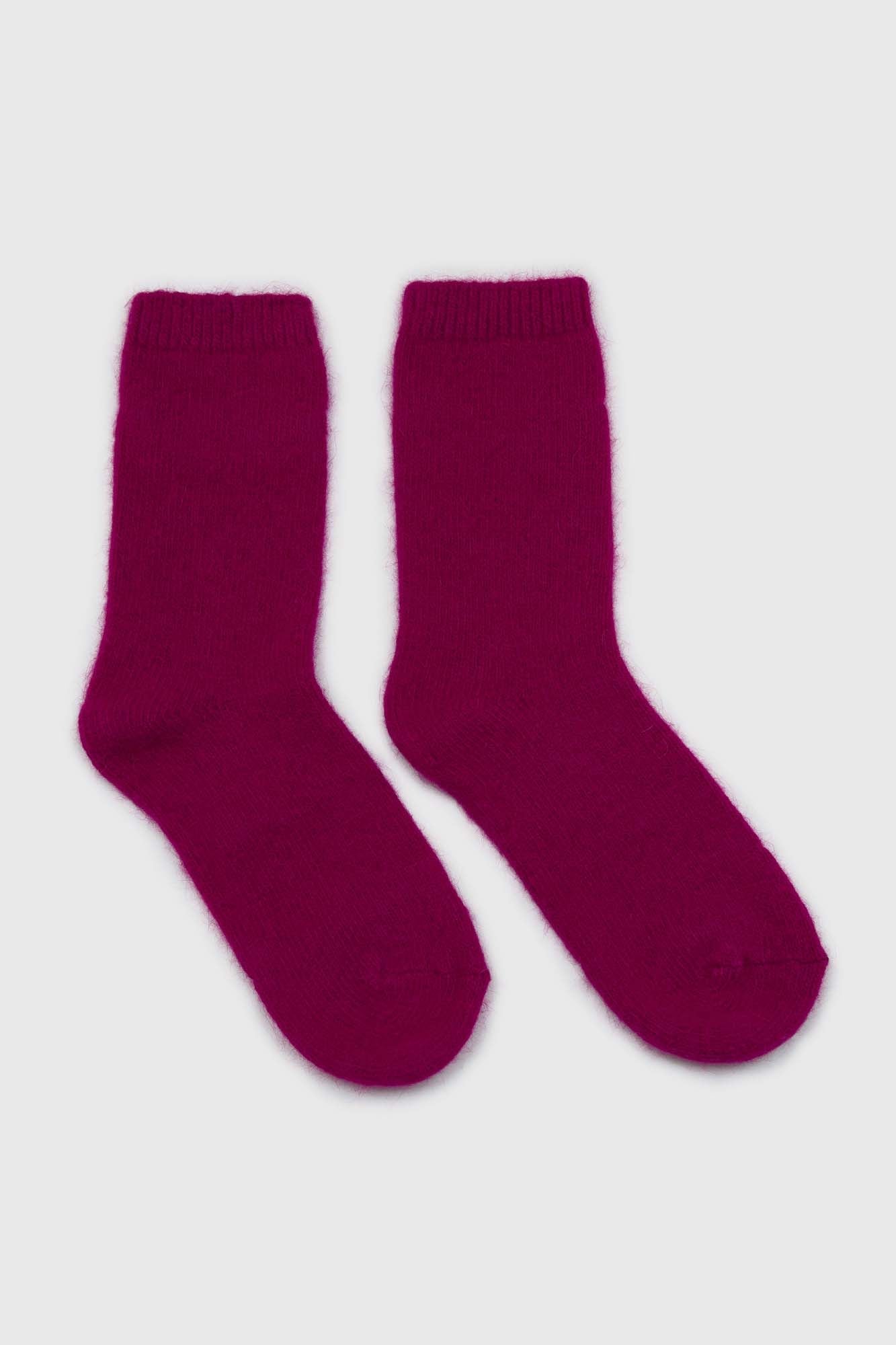 Bright purple angora smooth socks_3