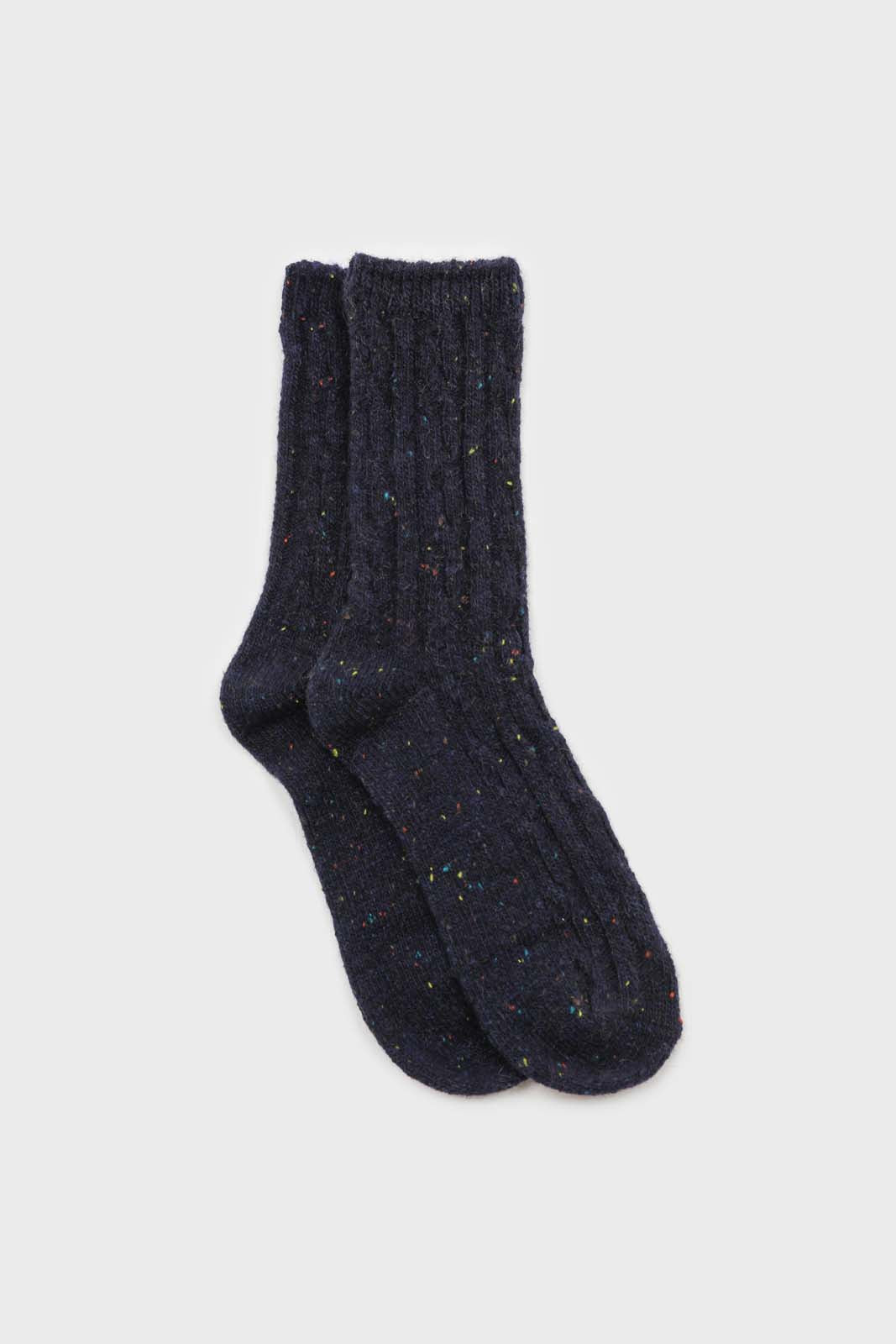 Dark rainbow fleck thick socks - Set of 5_4