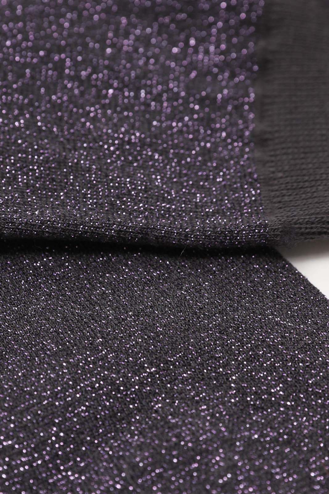 Purple metallic tiny stripe socks_2