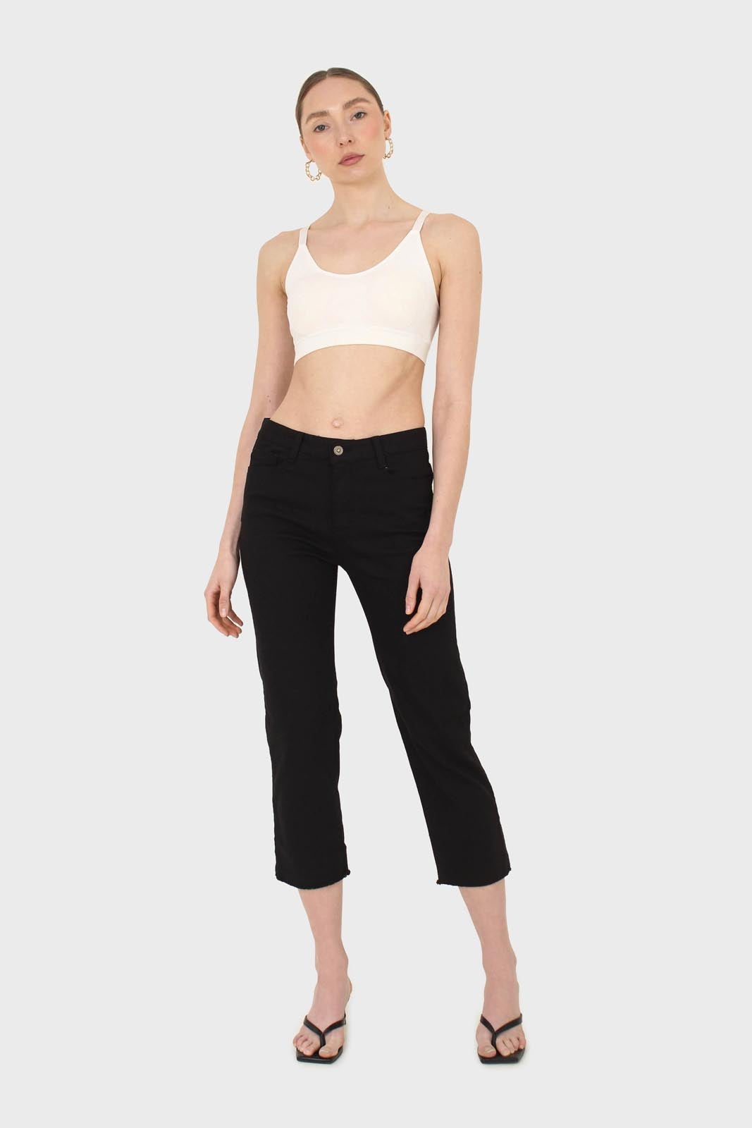 Black cut bottom boyfriend jeans - 2005_7