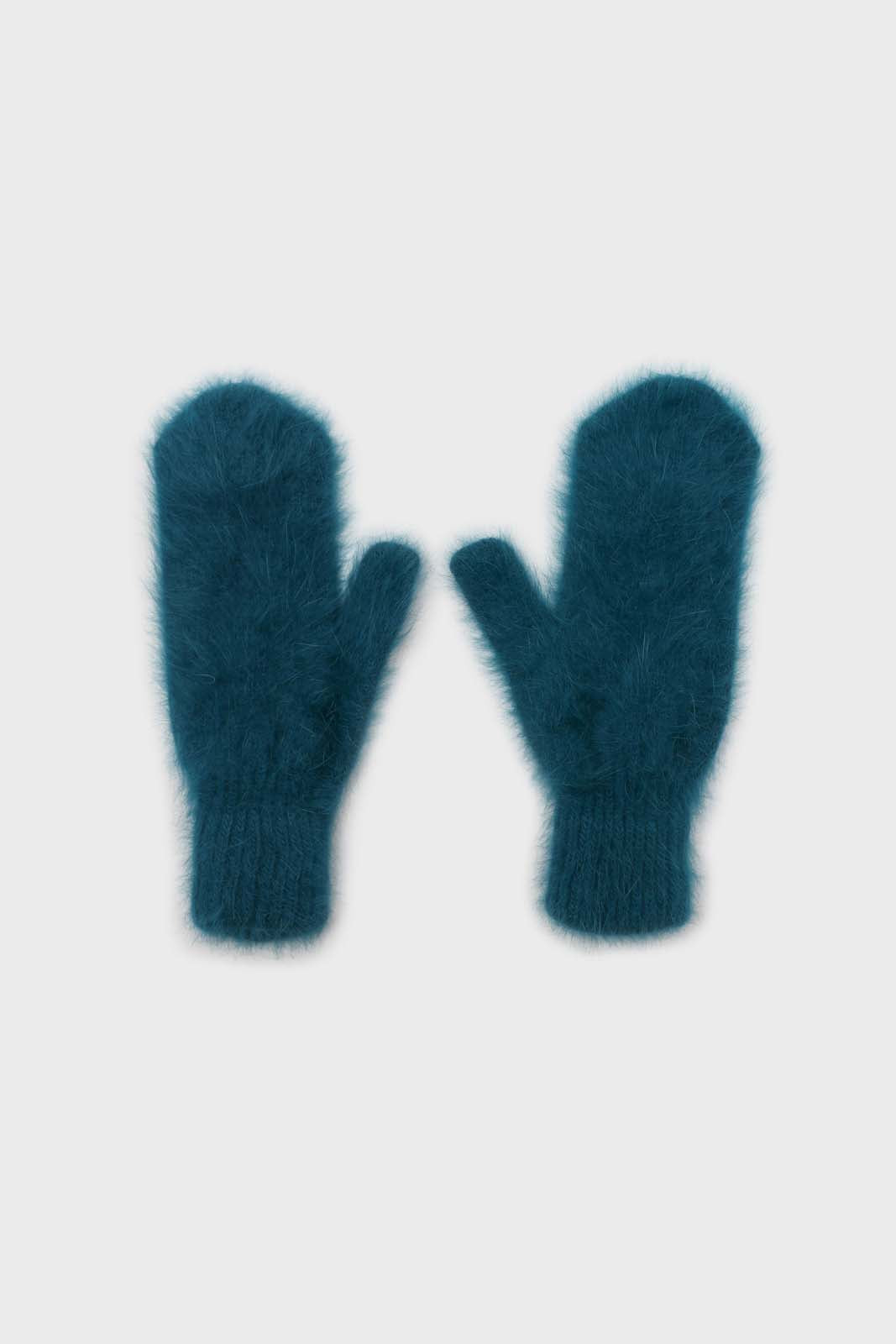 Teal mohair mittens_1