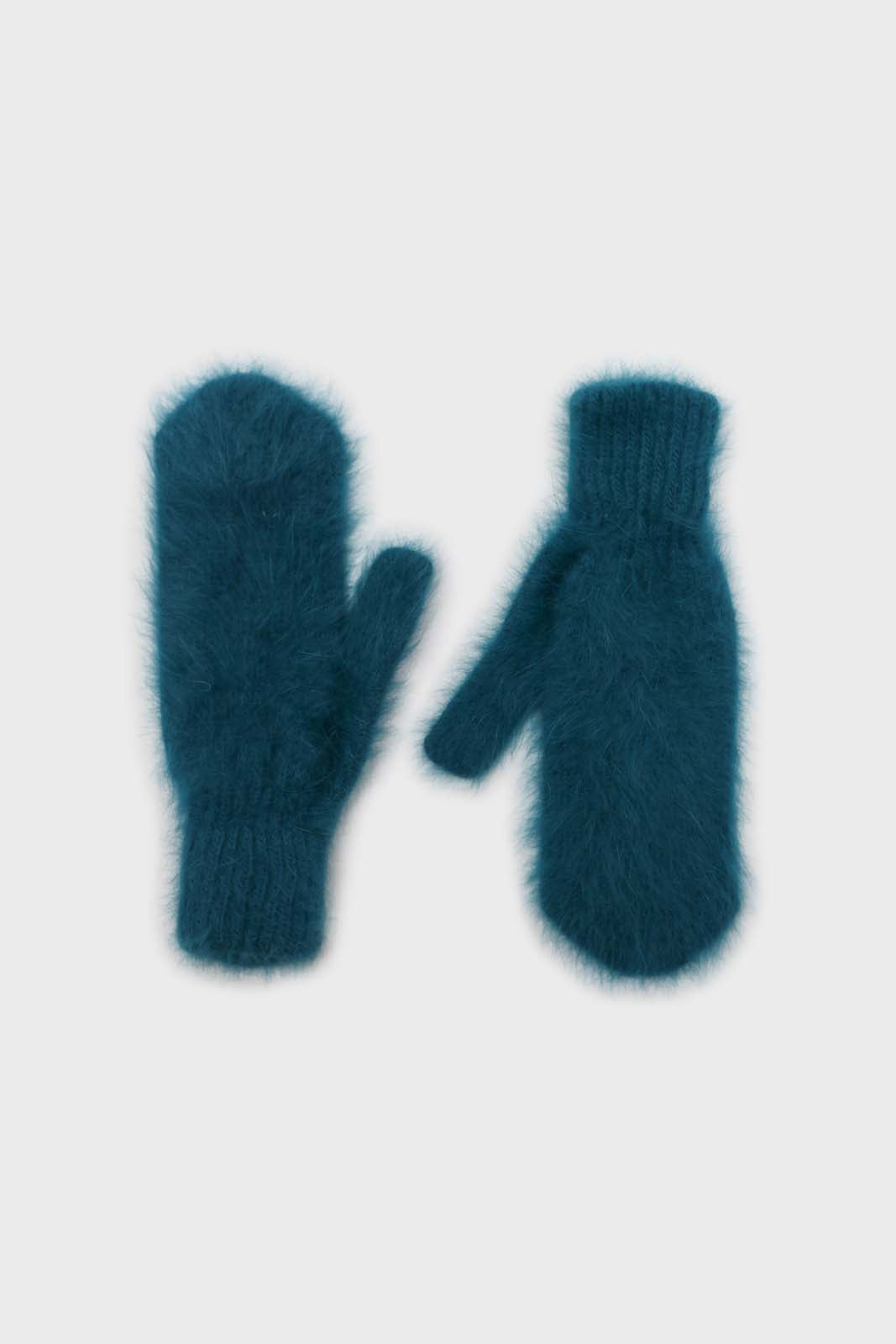 Teal mohair mittens_2