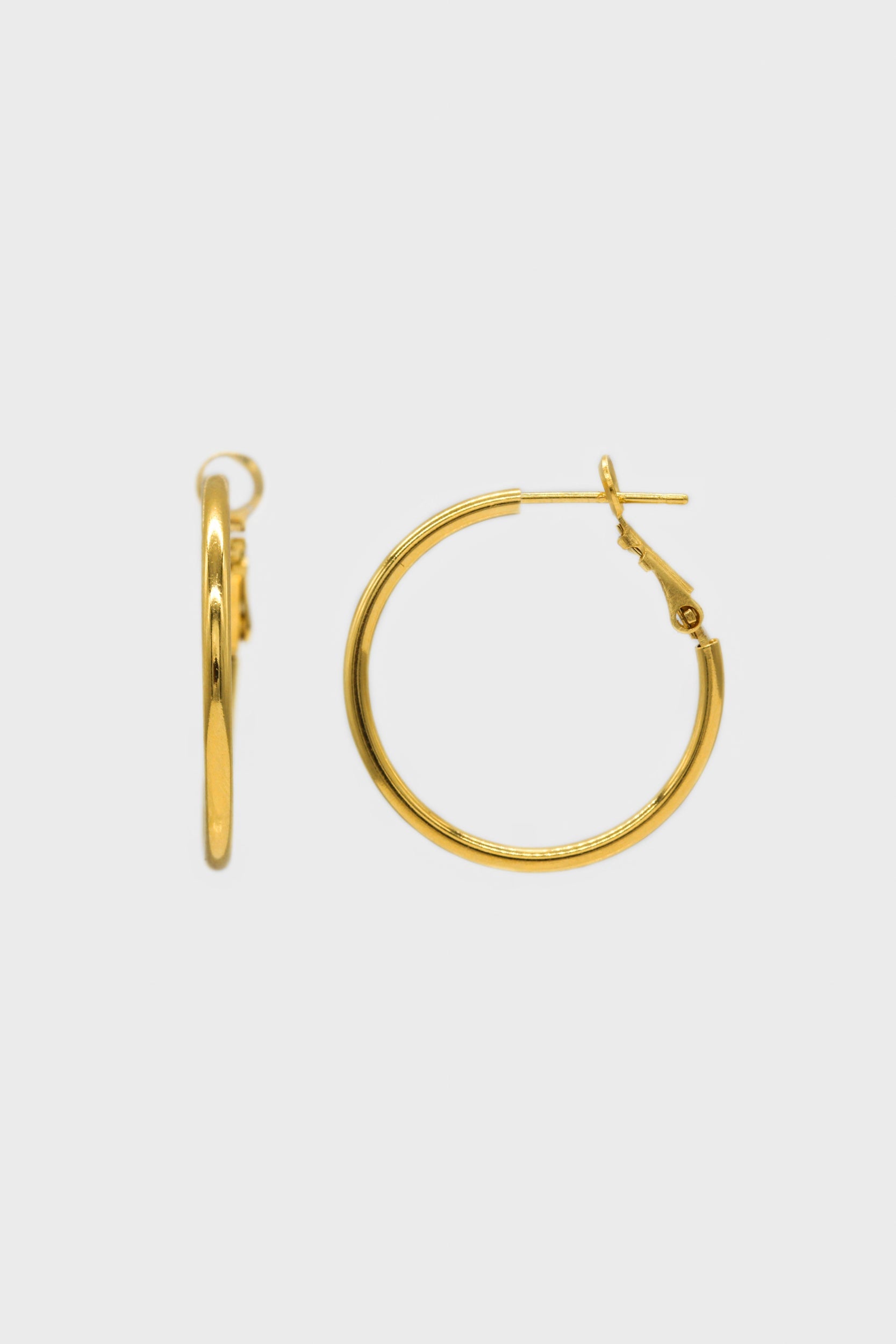Gold hoop earrings - 25_4