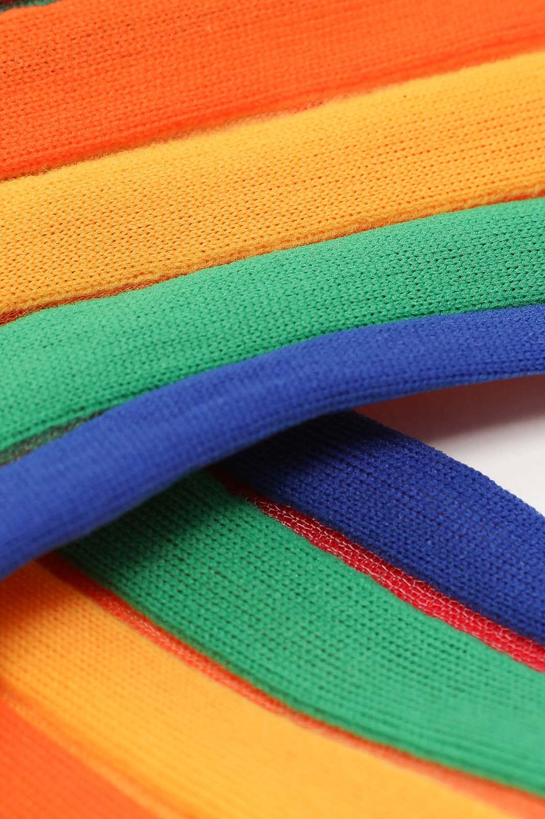 Rainbow sheer vertical striped socks_2