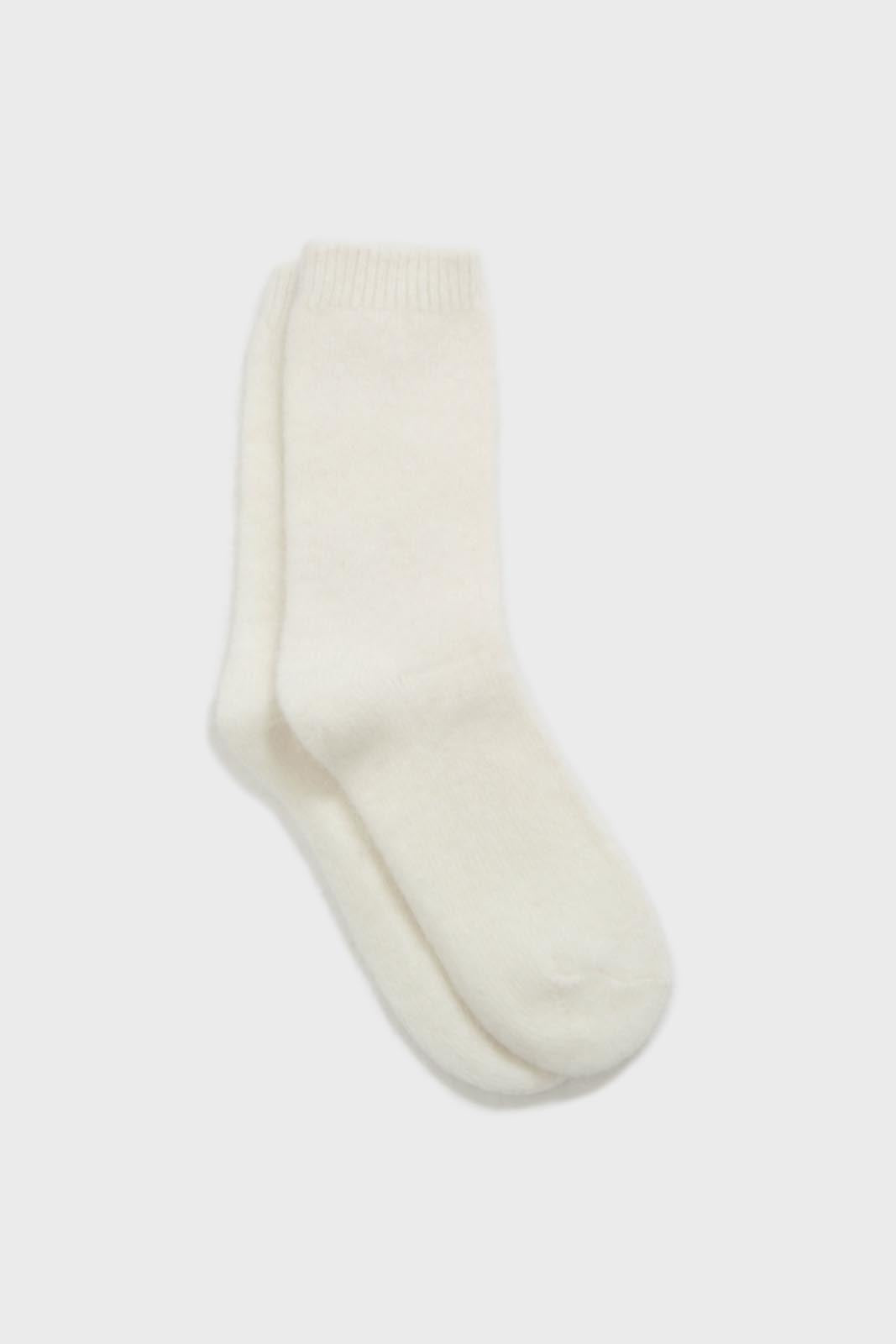 Ivory angora smooth socks_1