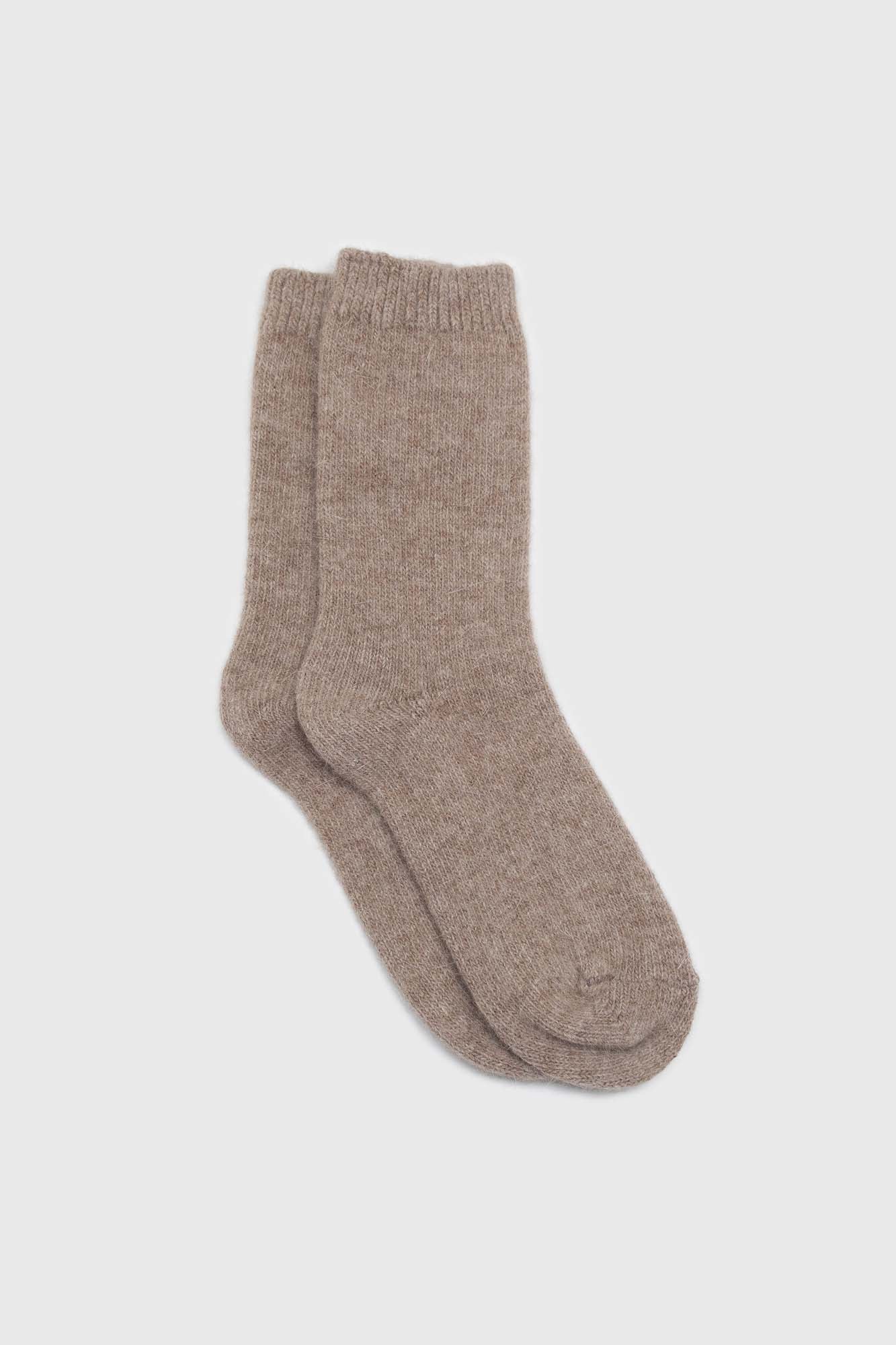 Cocoa angora smooth socks_1