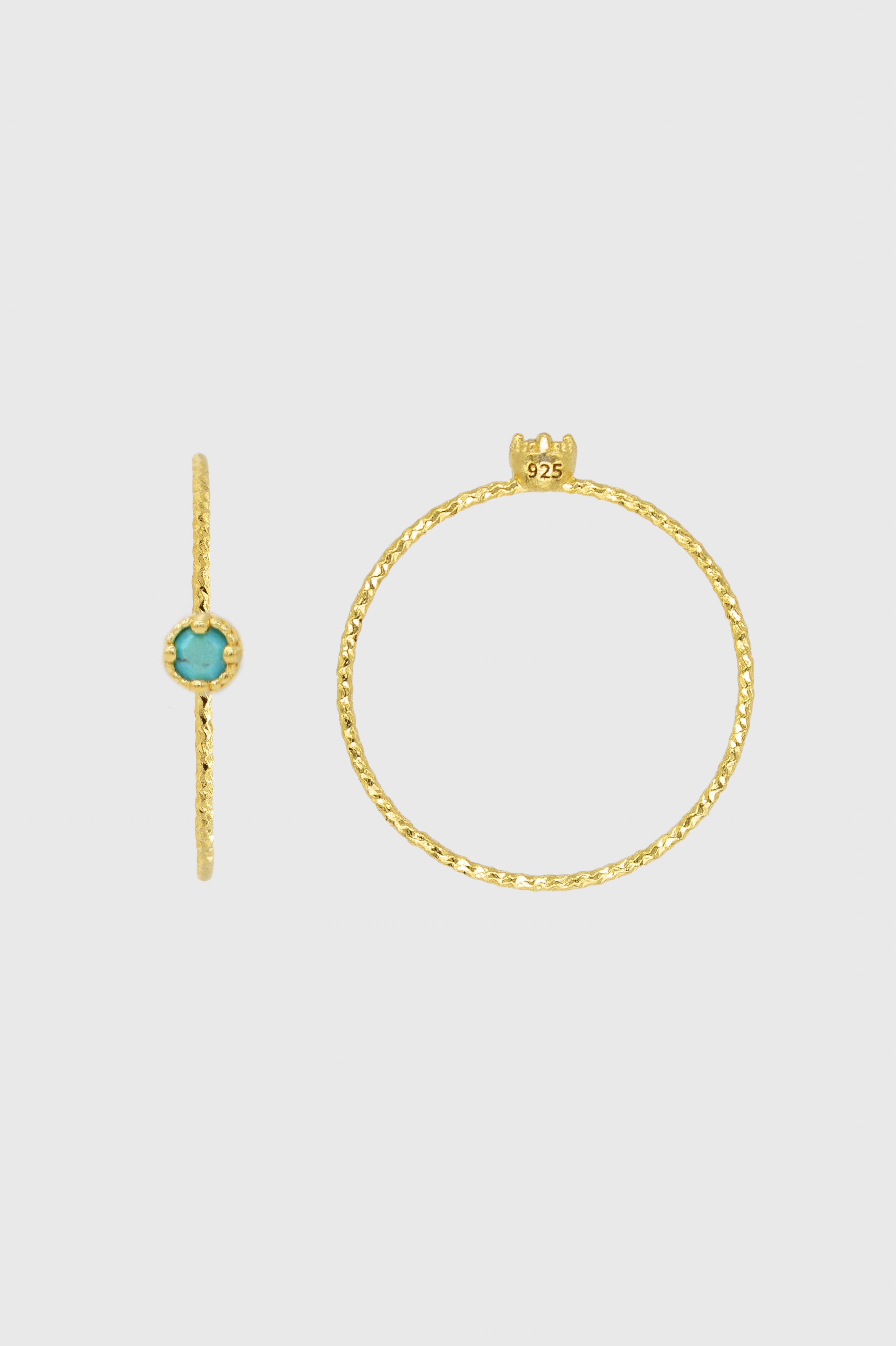 Gold genuine tanzanite birthstone ring / Dec - indigo blue_1