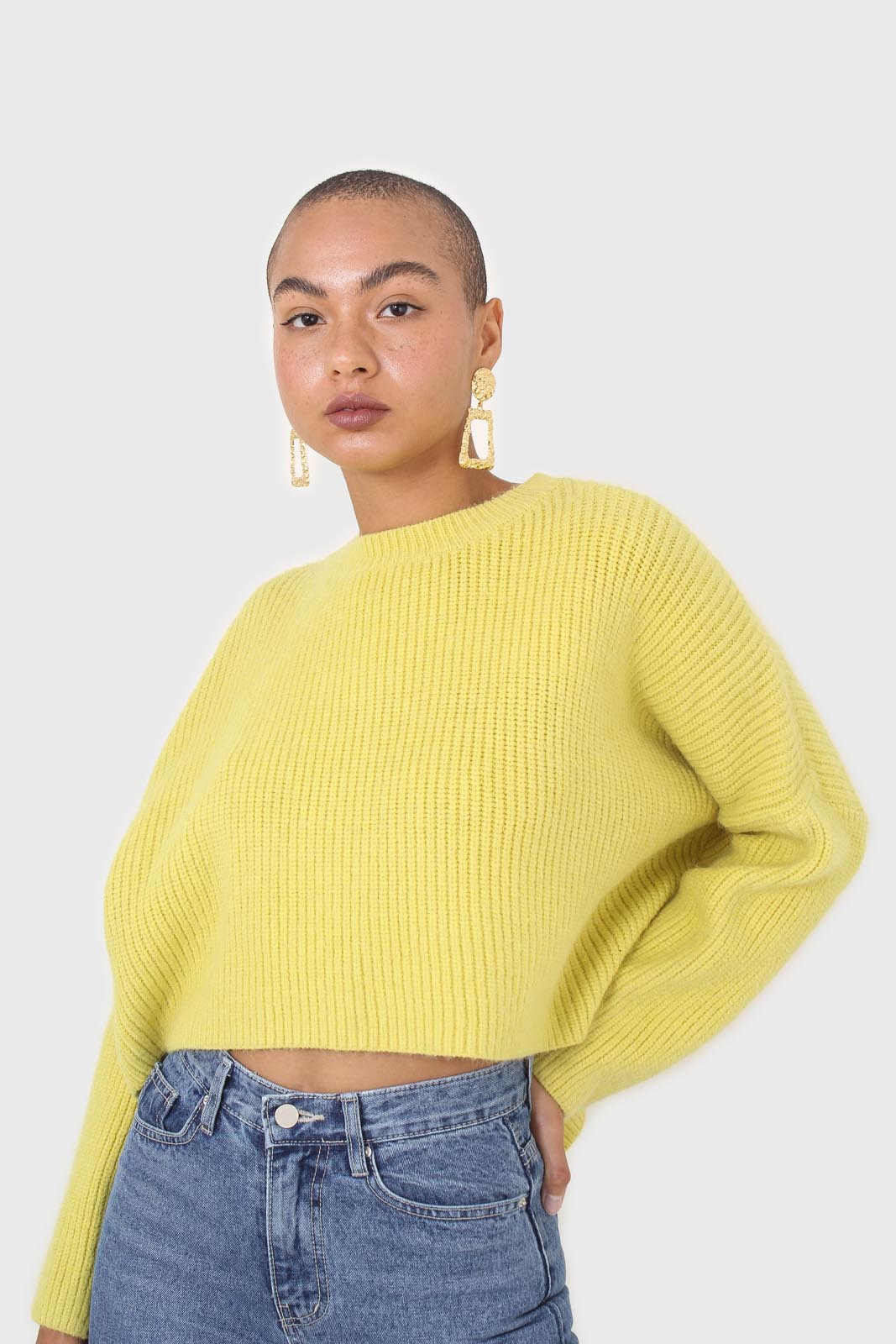 Yellow cross back crop front jumper_7