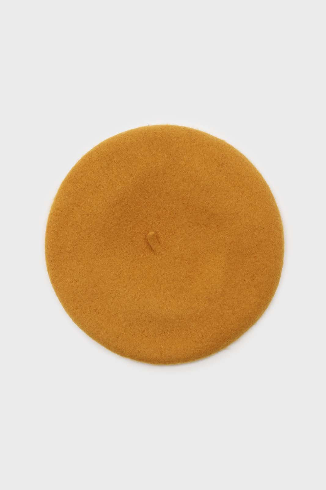 Mustard wool beret_1