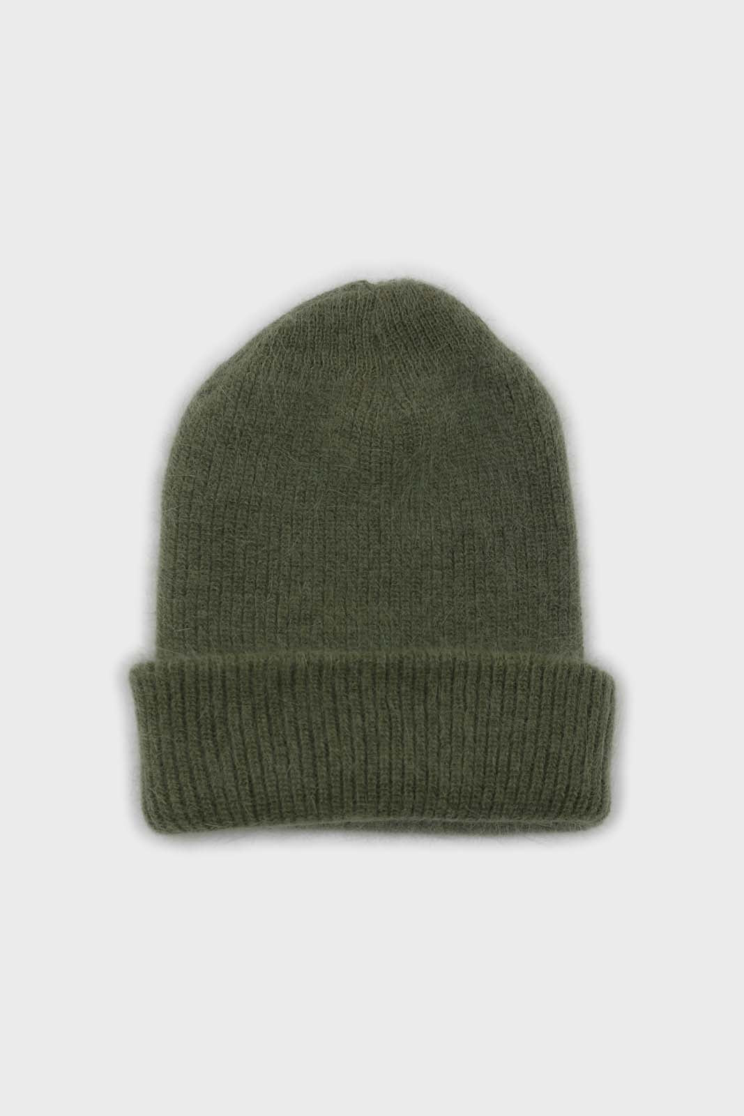 Light khaki mohair beanie hat_2