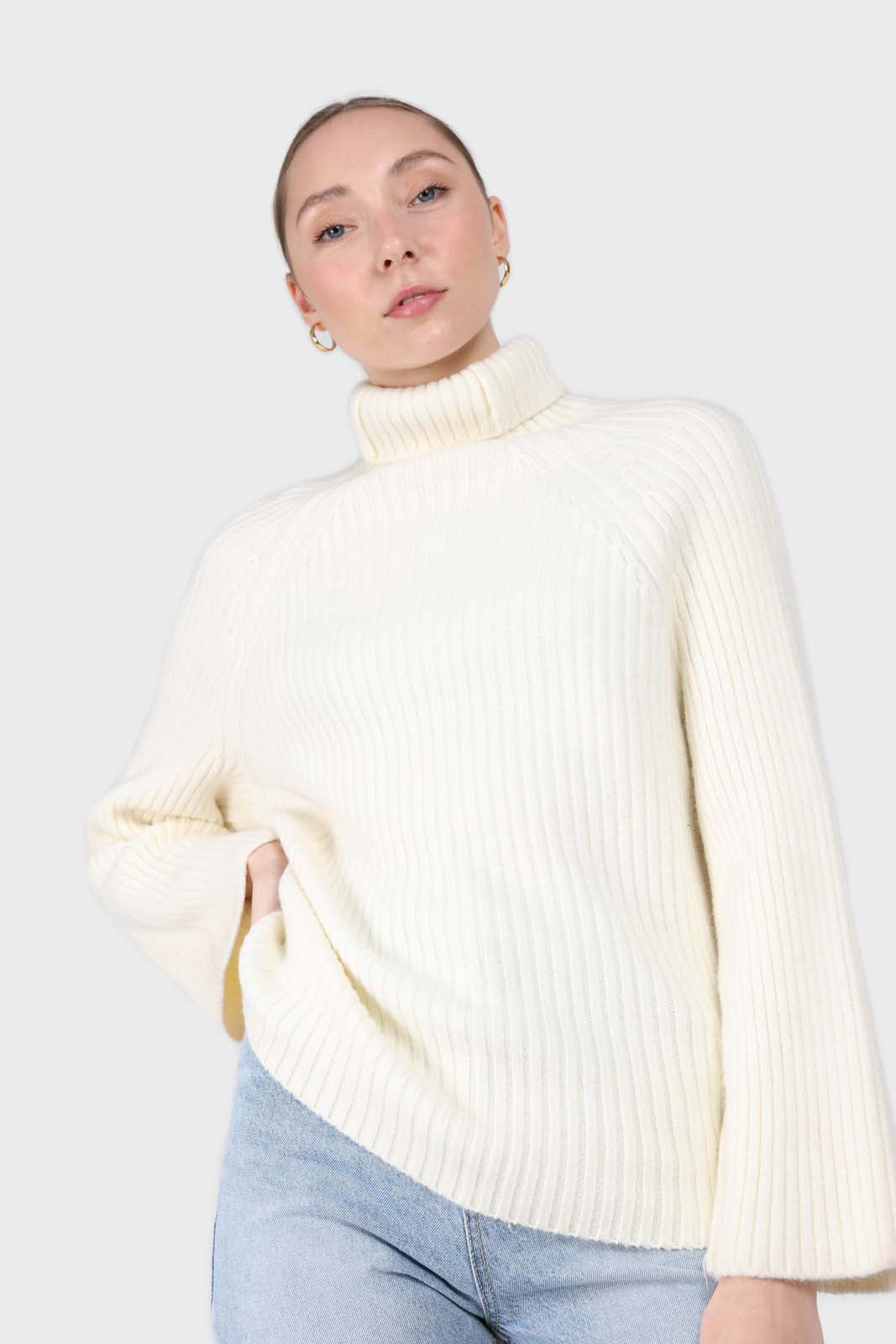 Ivory wool shaped rib turtleneck jumper_3