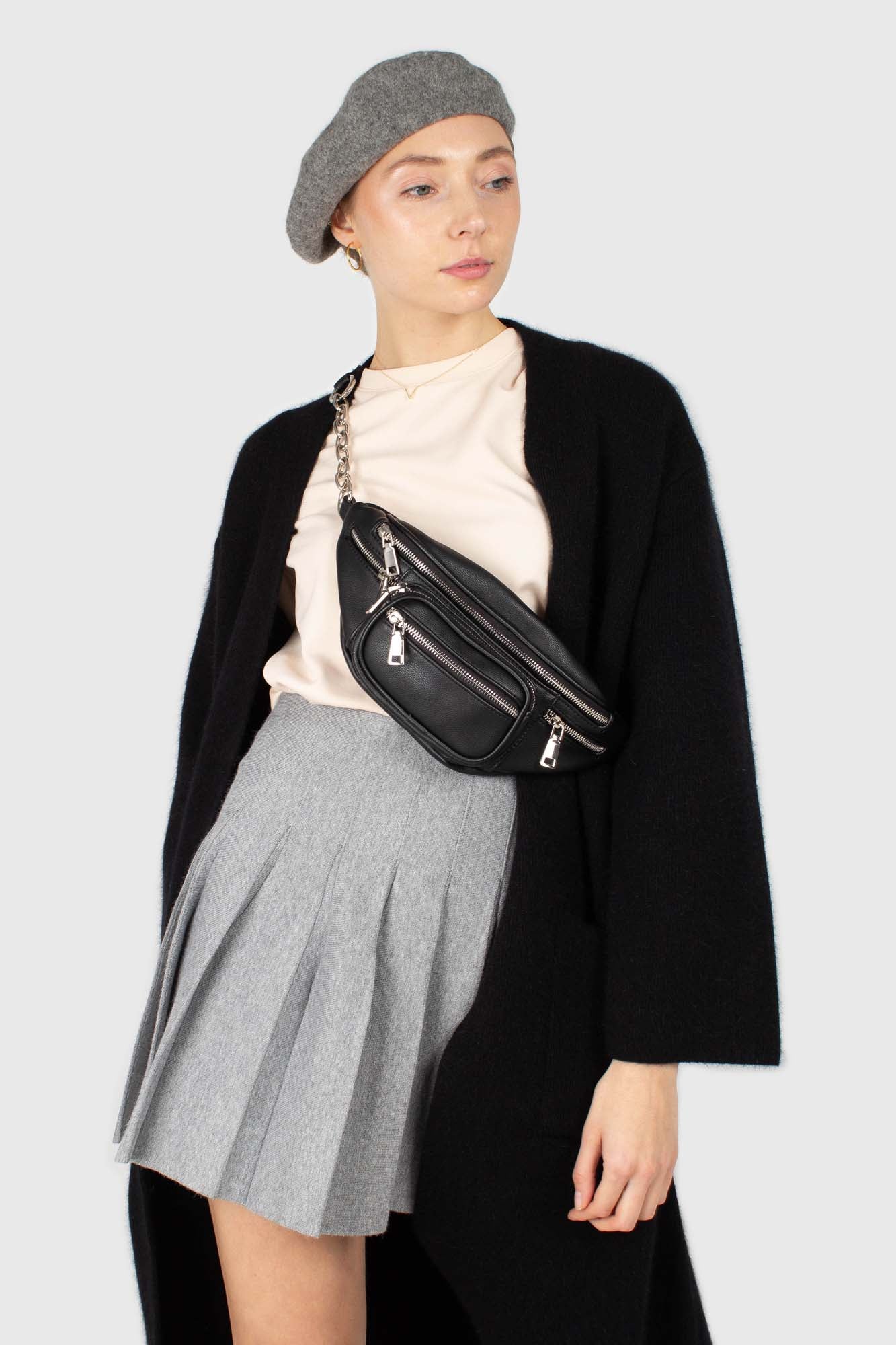 Black thick angora sweater coat_2