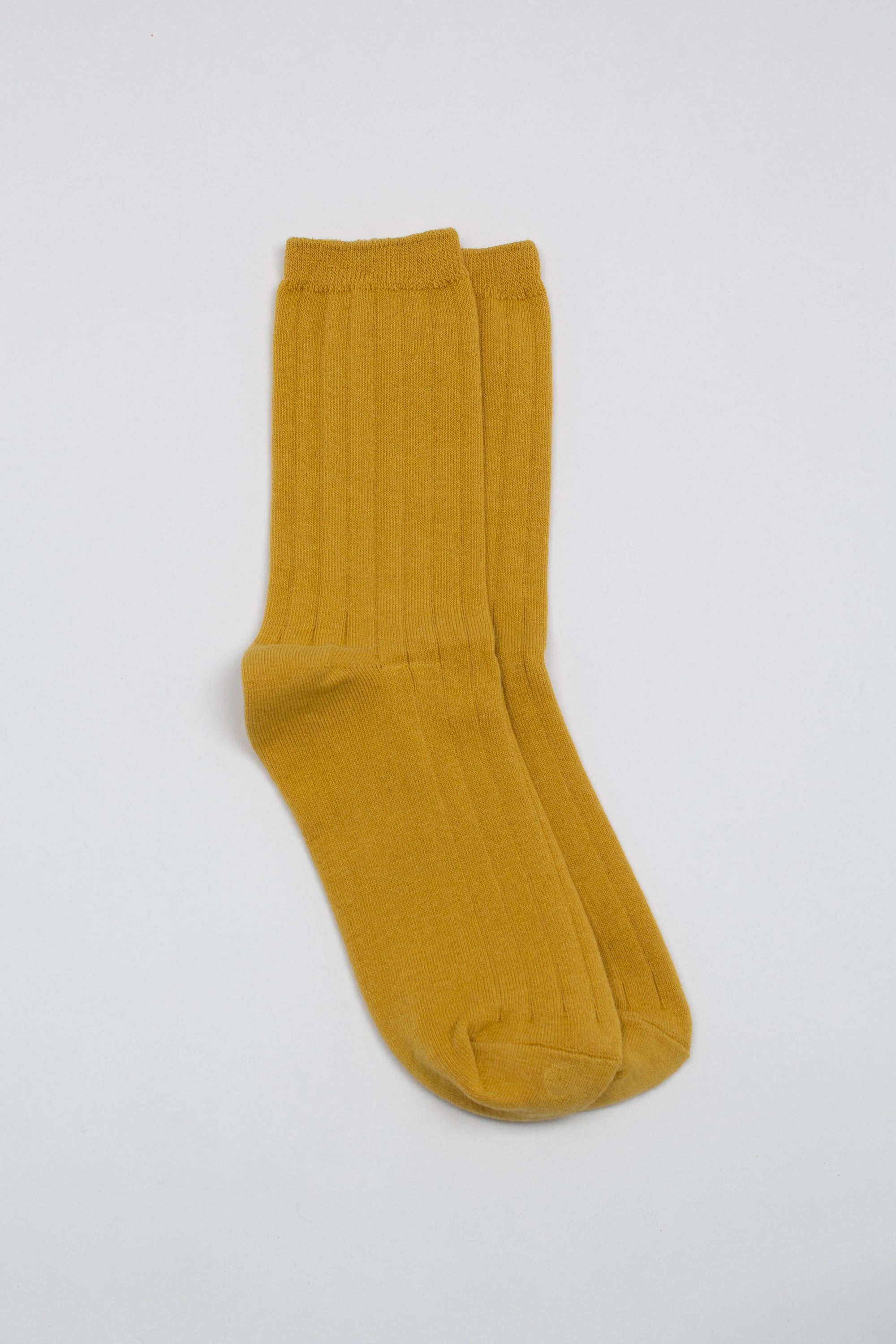Mustard giant rib socks_4