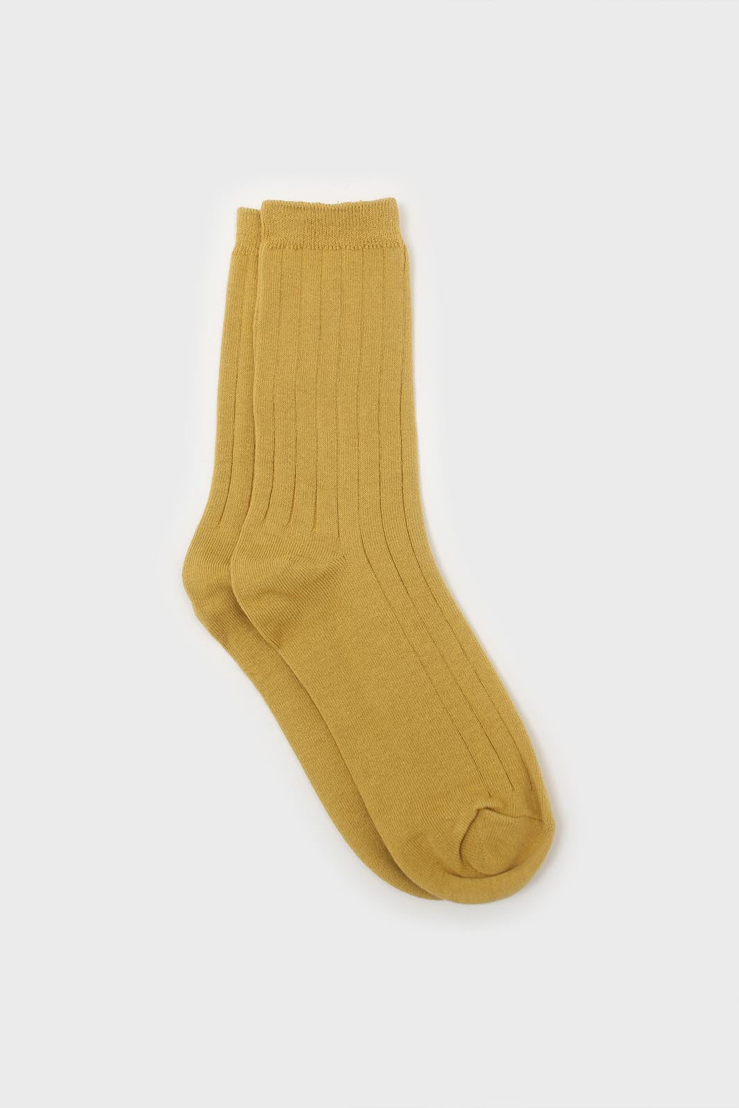 Mustard giant rib socks_1