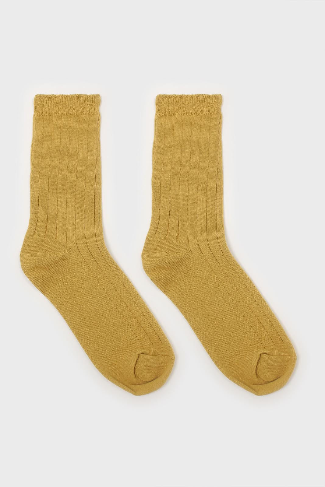 Mustard giant rib socks_3