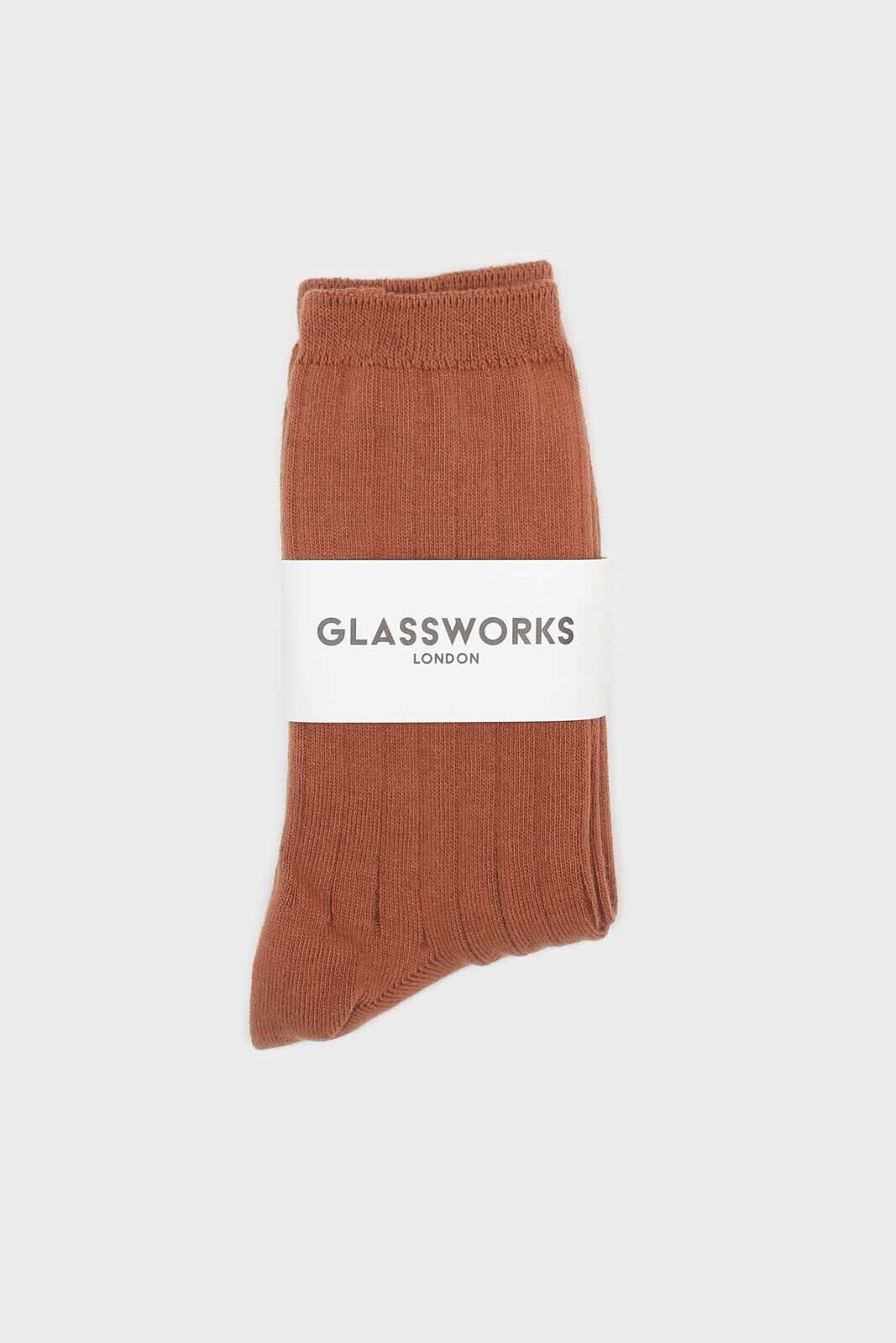 Brown giant rib socks_3