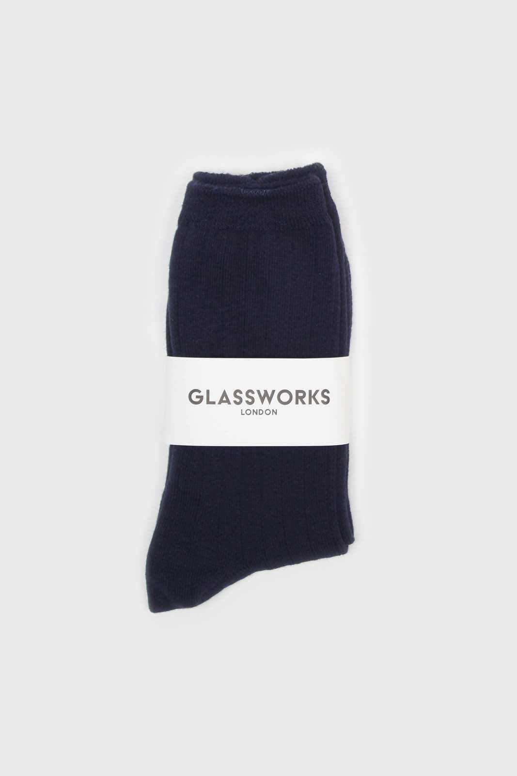 Navy giant rib socks_4