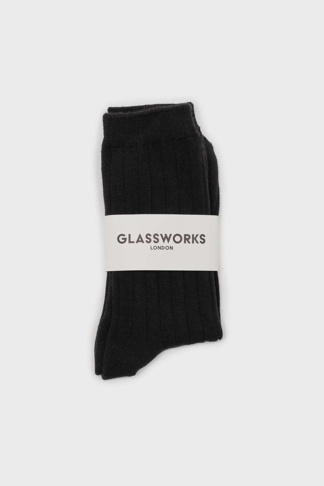 Black giant rib socks_3