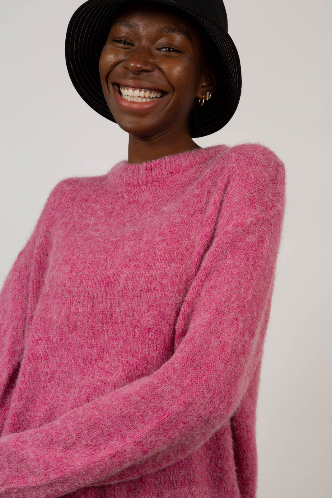 Bright pink alpaca blend jumper_2