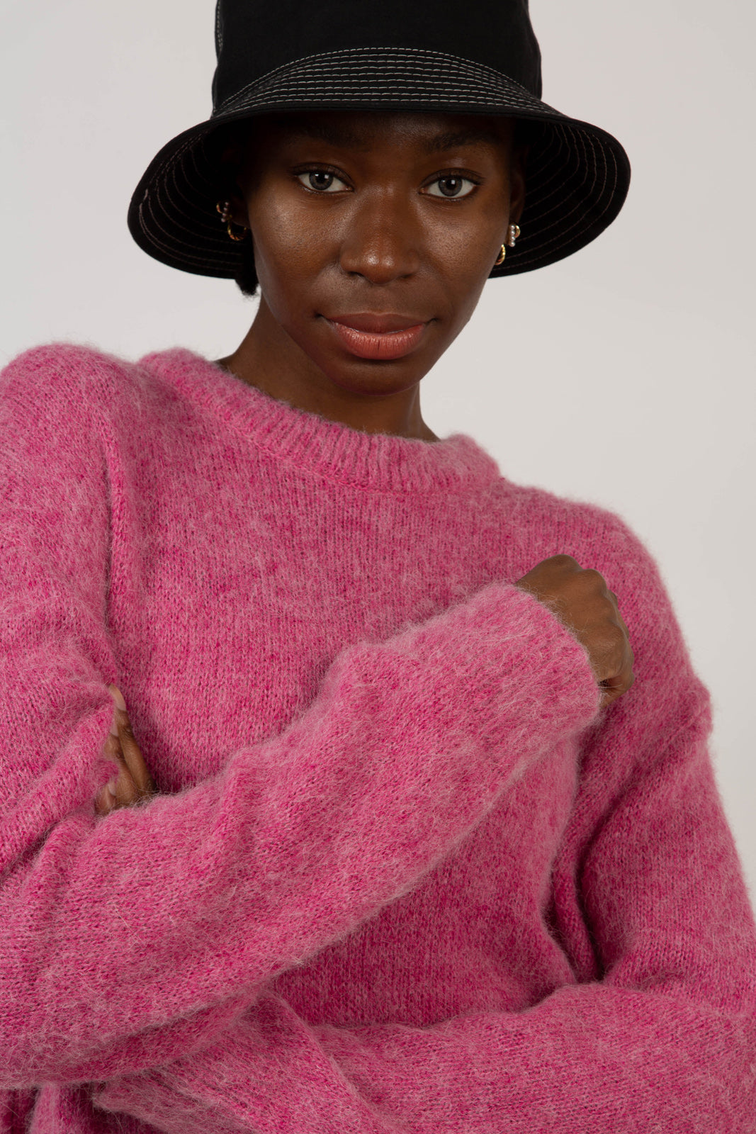 Bright pink alpaca blend jumper_1