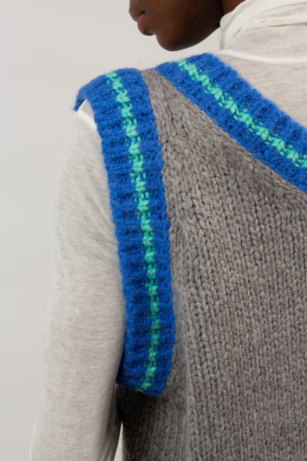 Grey and blue alpaca blend sweater vest_6