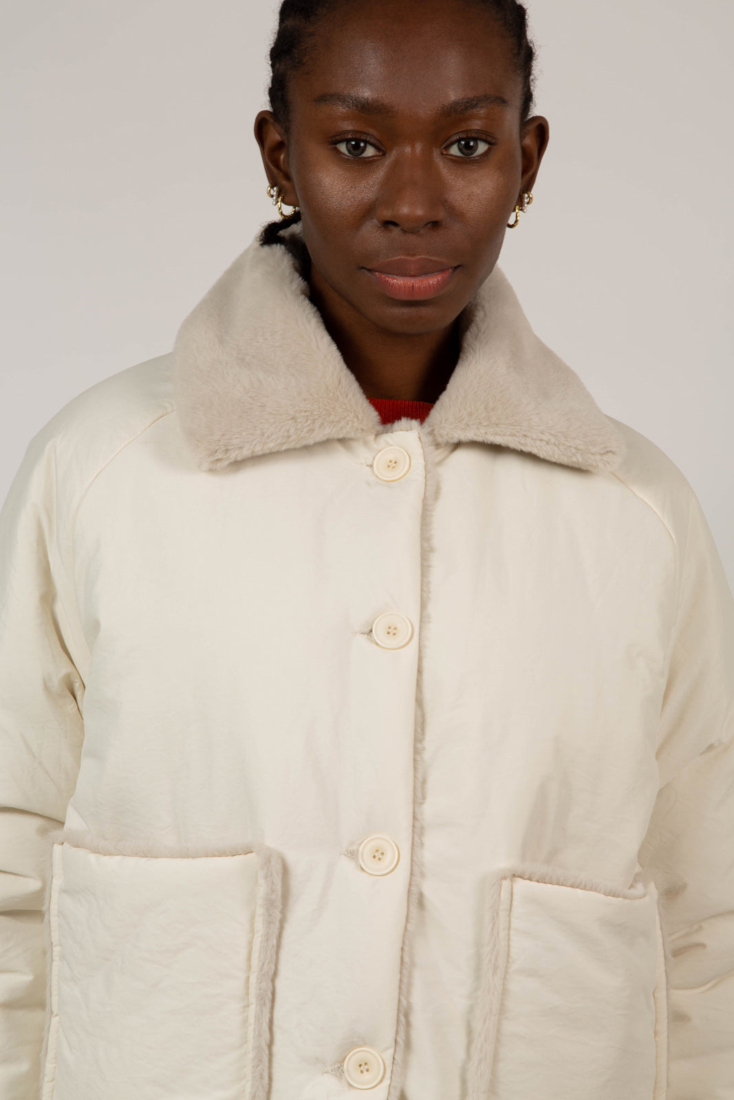 Ivory faux fur large pocket reversible coat_8