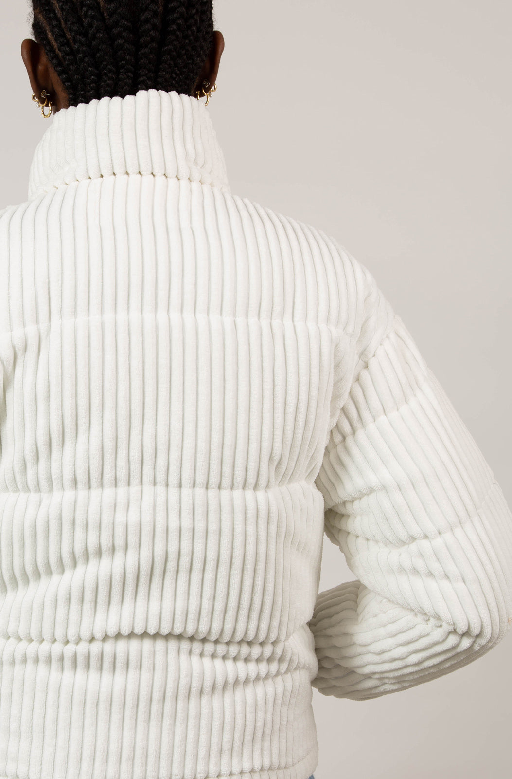 Ivory large corduroy puffer coat_6