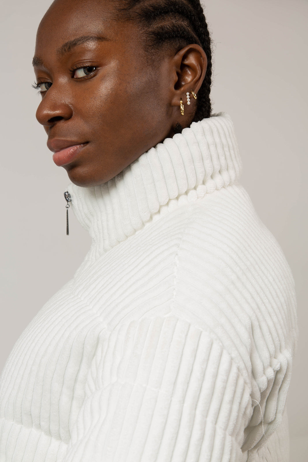 Ivory large corduroy puffer coat_7