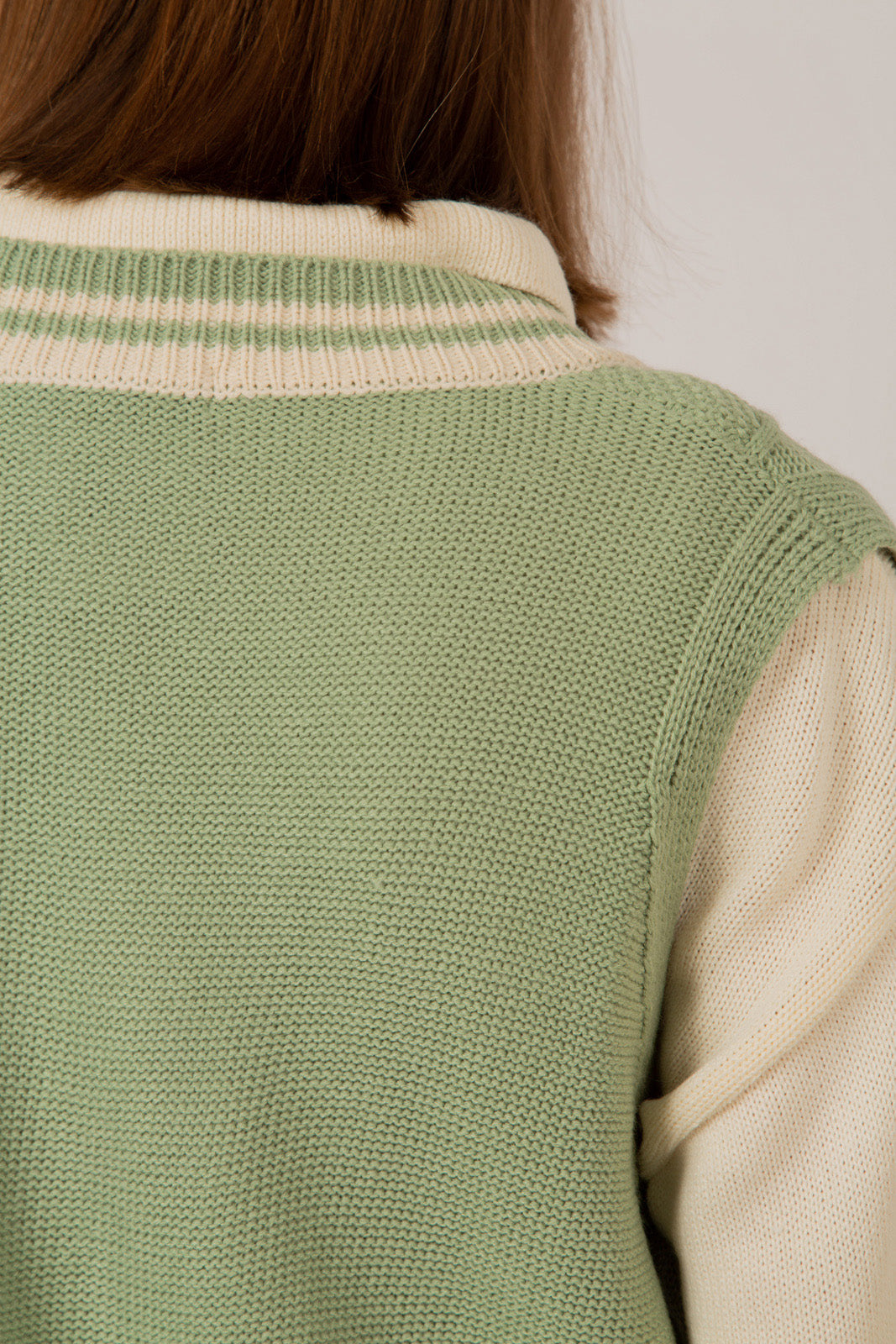 Mint and ivory varsity trim sweater vest_6