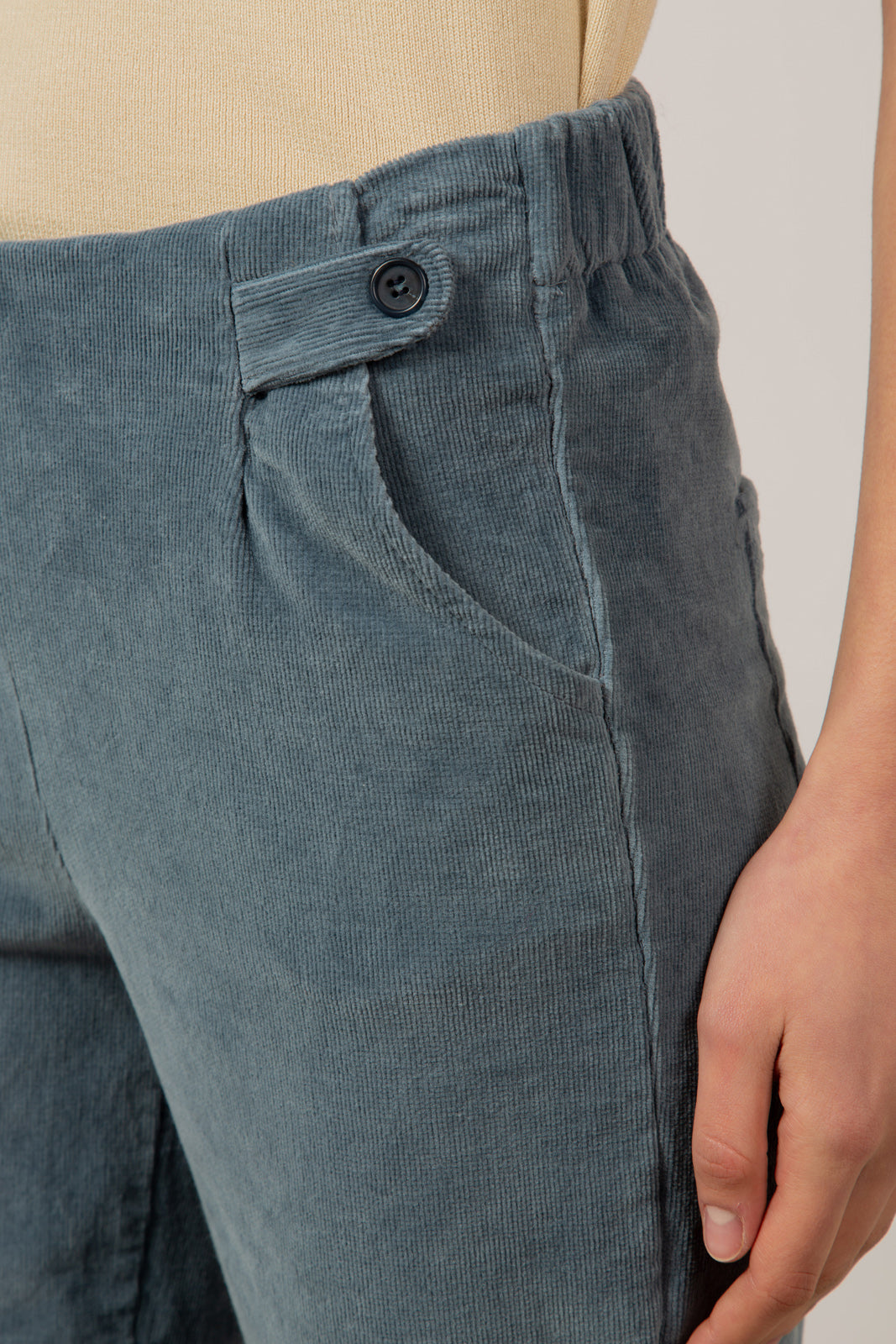 Pale blue corduroy wide leg trousers_5