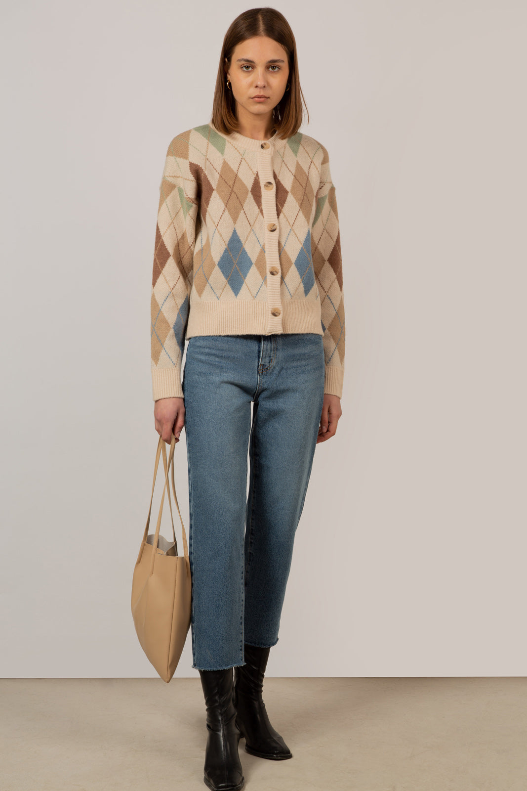 Ivory and khaki argyle cardigan_3